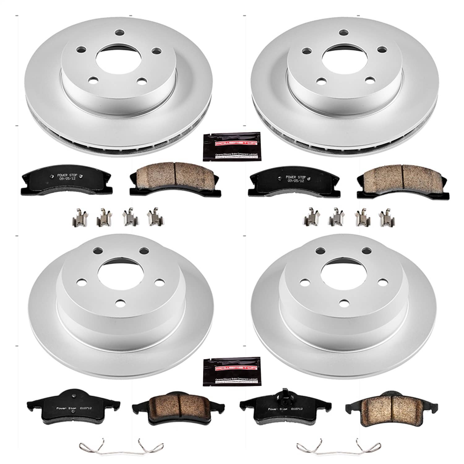 Power Stop - CRK2150 - Front and Rear - Disc Brake Pad and Rotor Kit