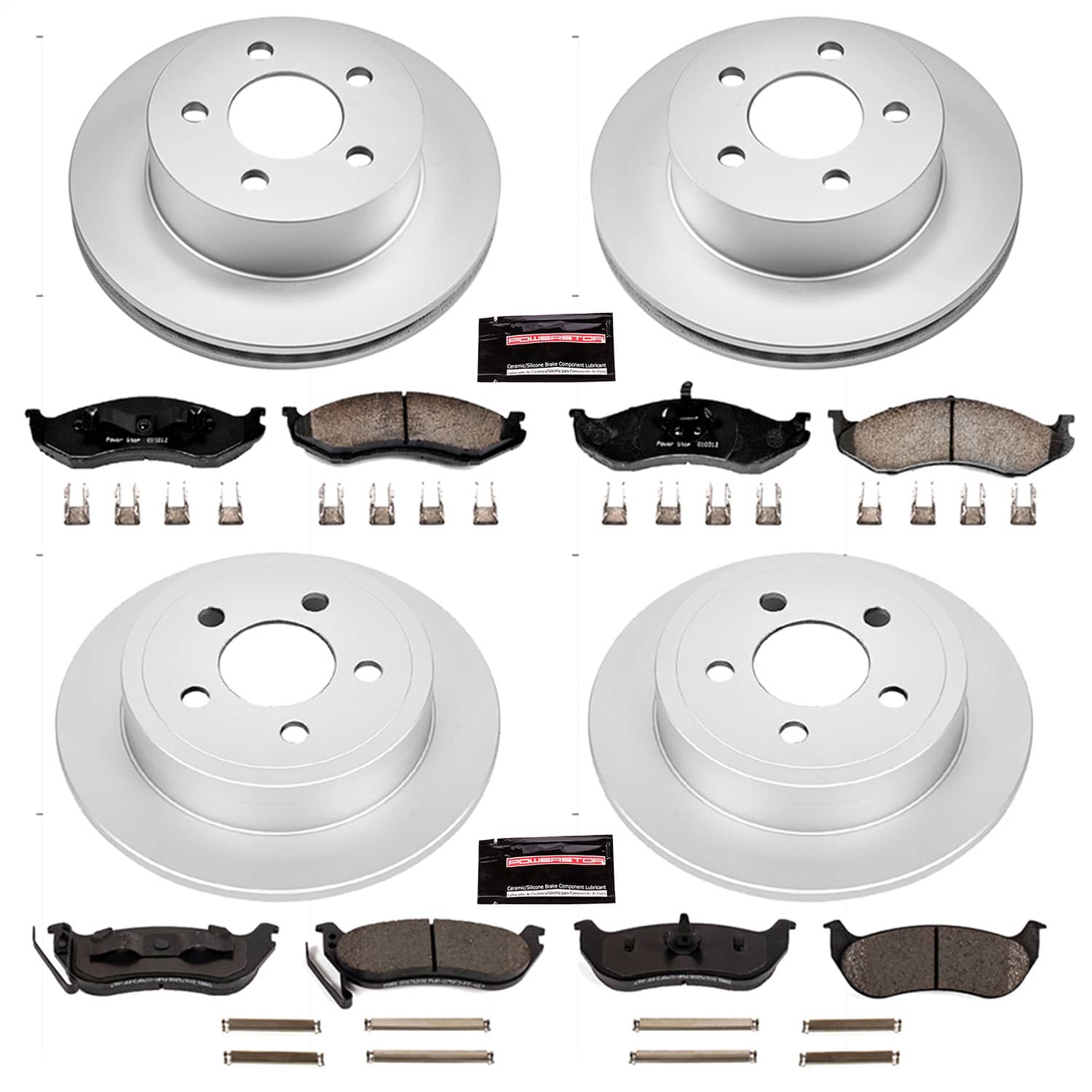 Power Stop - CRK2154 - Front and Rear - Disc Brake Pad and Rotor Kit