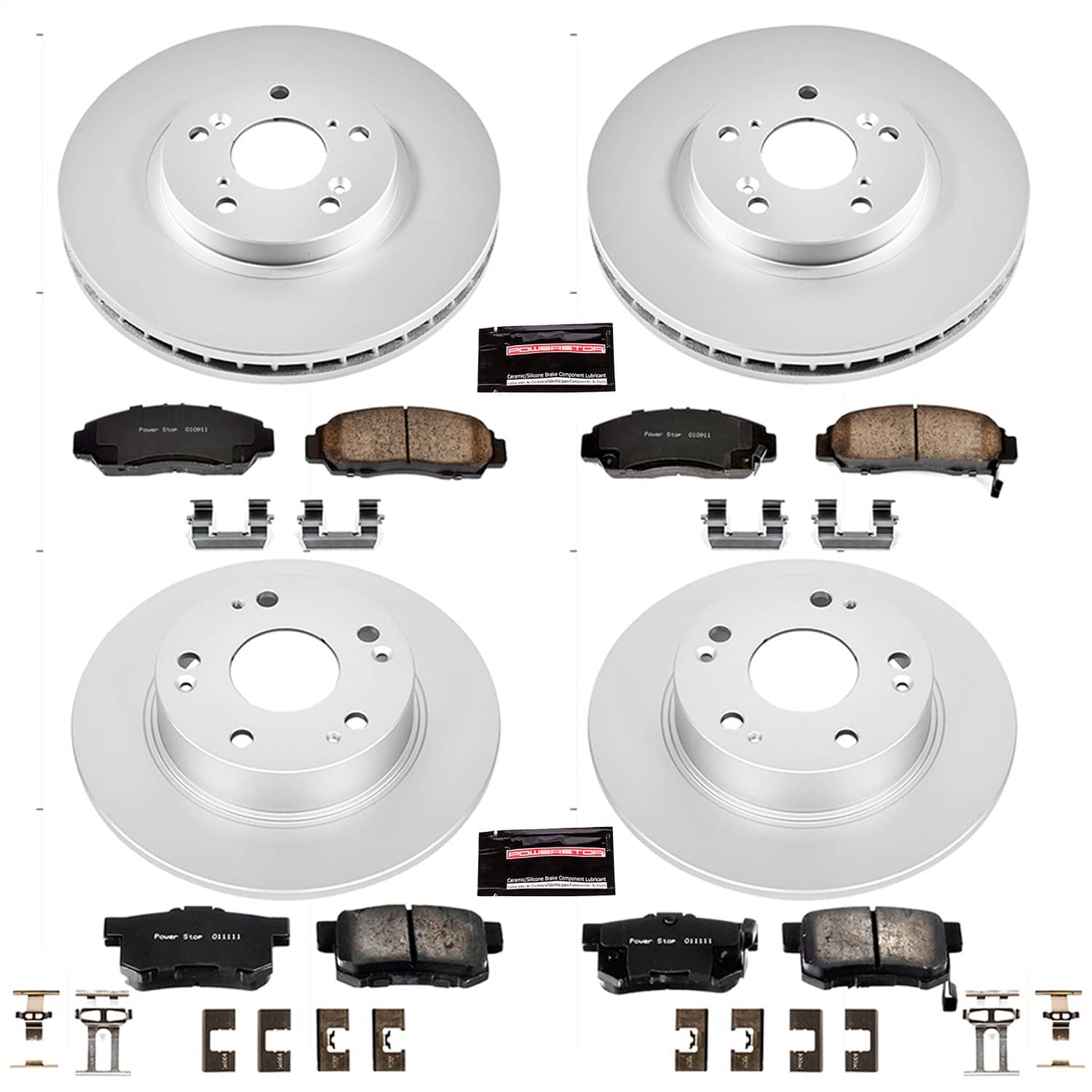 Power Stop - CRK2297 - Front and Rear - Disc Brake Pad and Rotor Kit