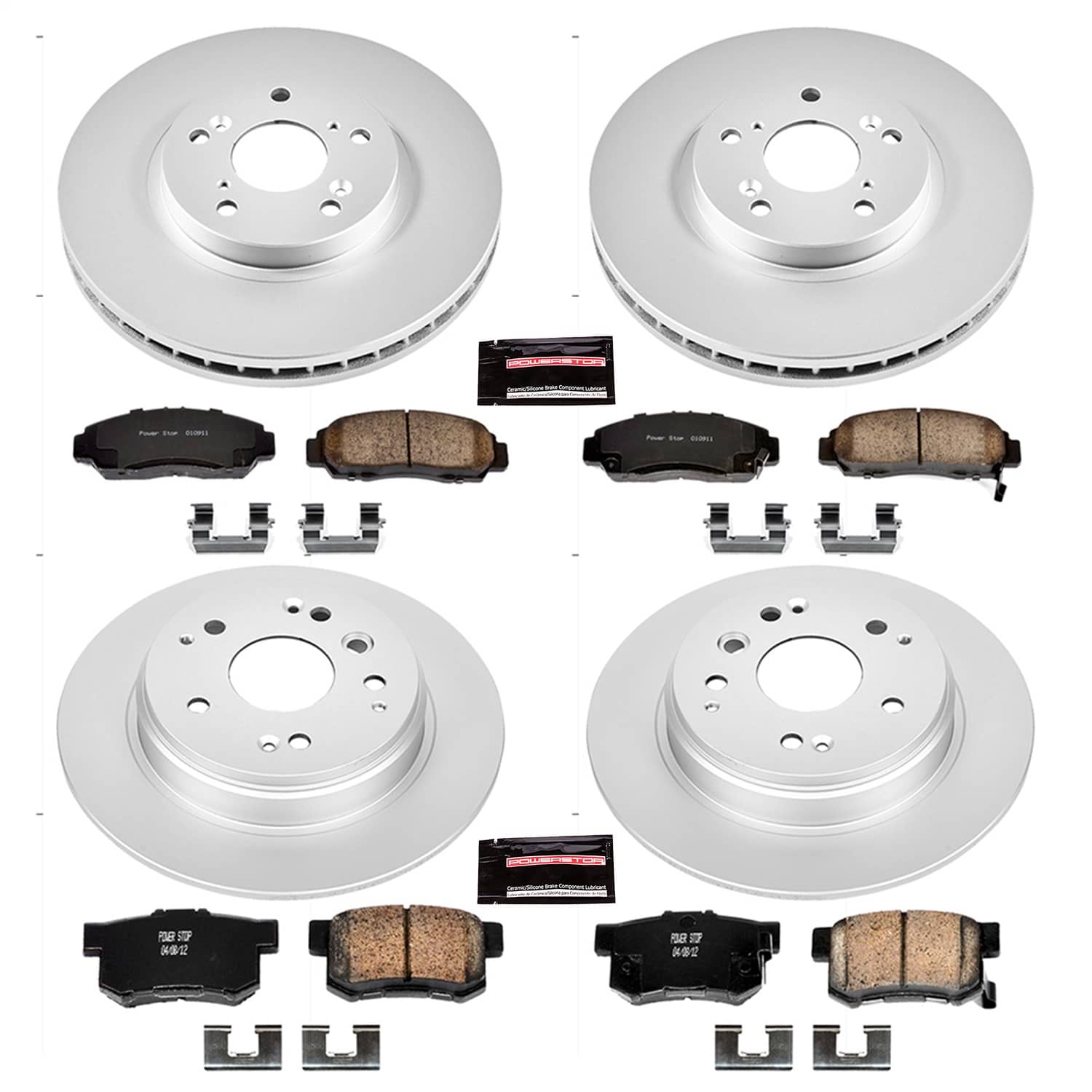 Power Stop - CRK2298 - Front and Rear - Disc Brake Pad and Rotor Kit