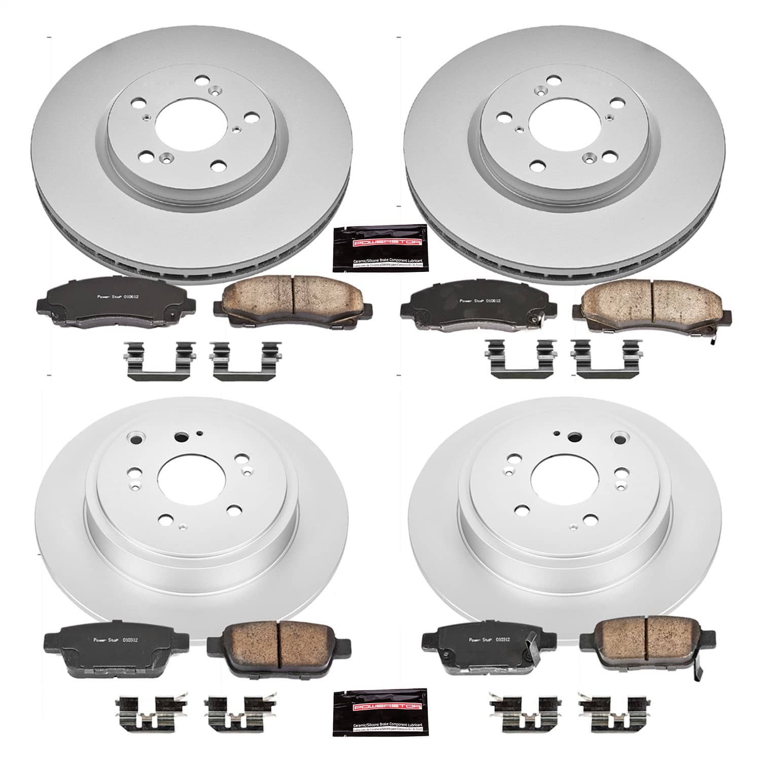 Power Stop - CRK2430 - Front and Rear - Disc Brake Pad and Rotor Kit