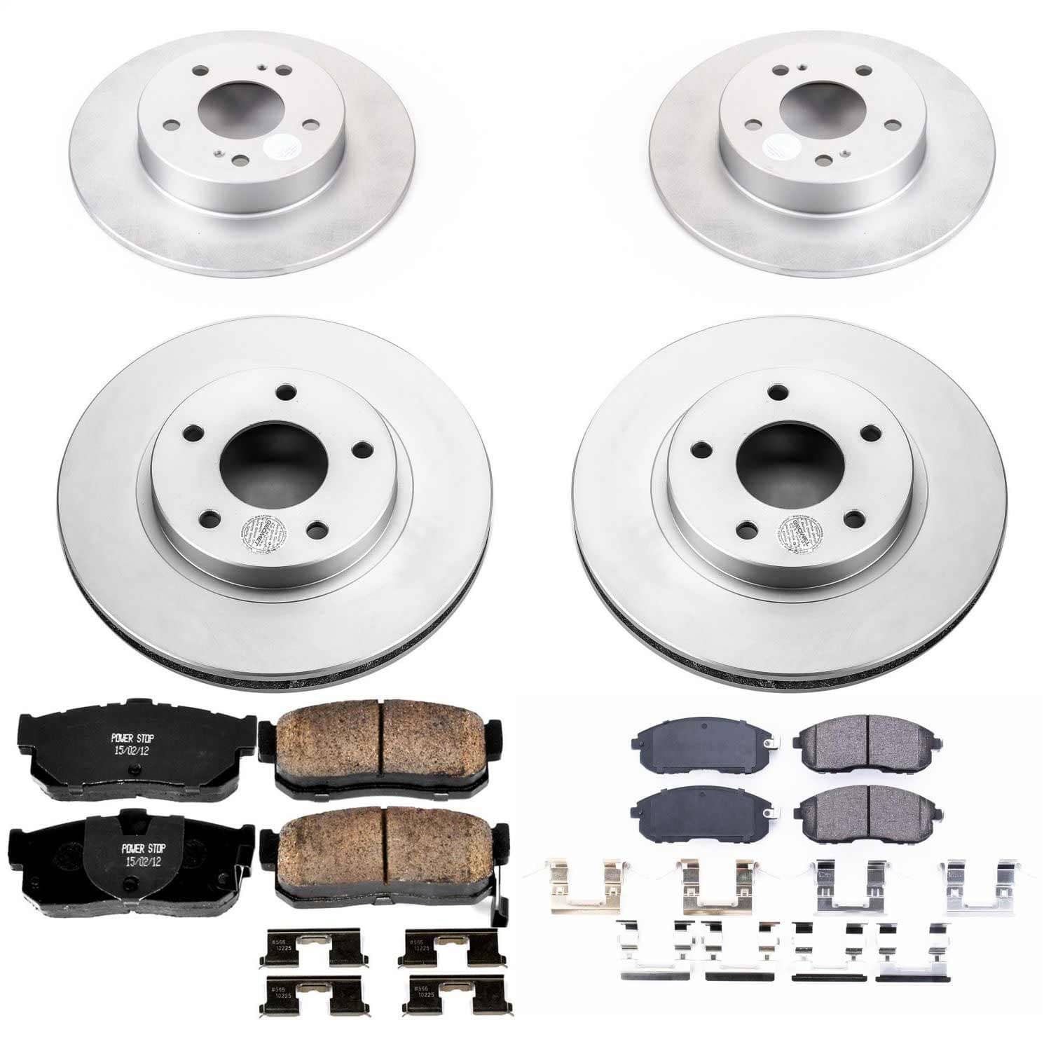Power Stop - CRK2704 - Front and Rear - Disc Brake Pad and Rotor Kit