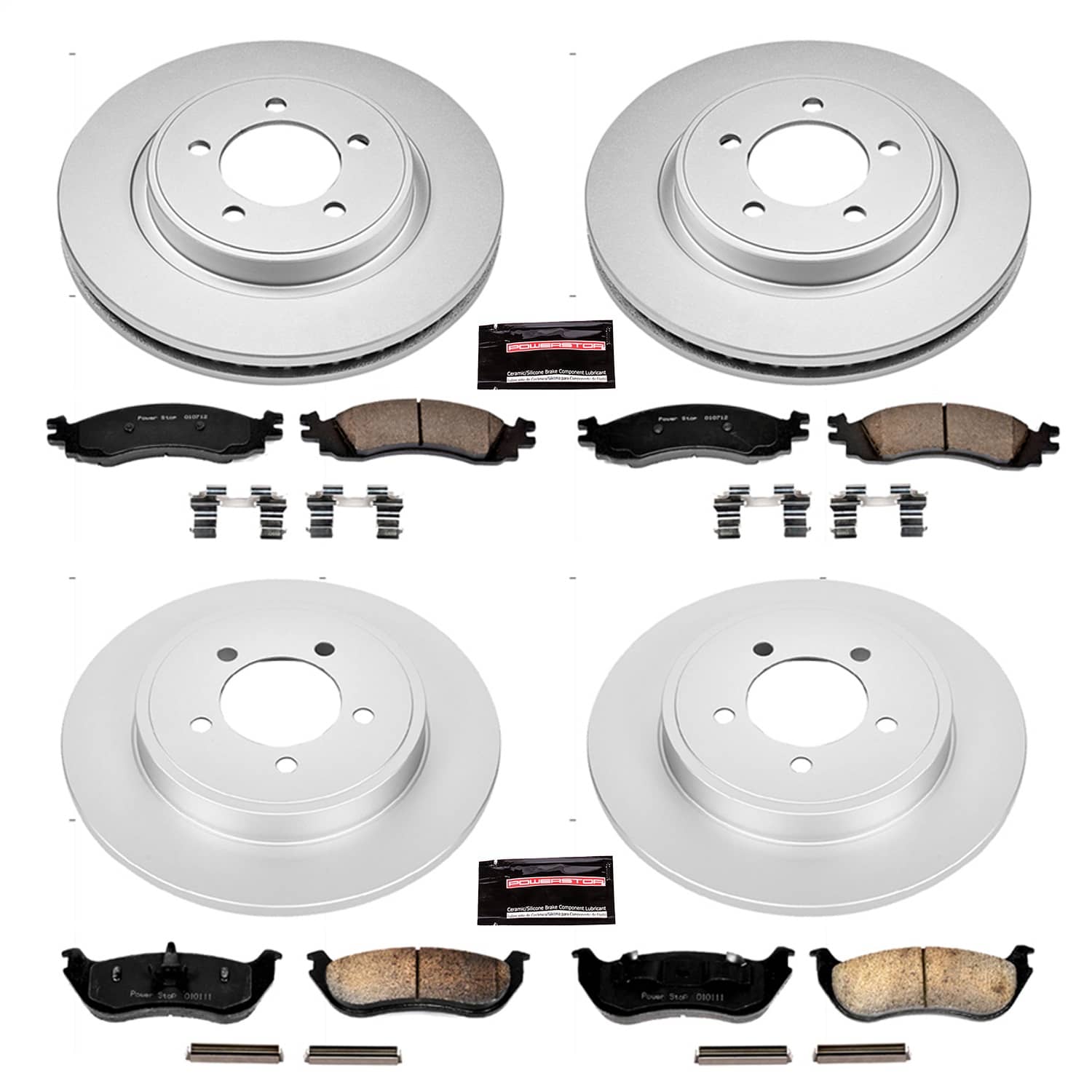Power Stop - CRK2721 - Front and Rear - Disc Brake Pad and Rotor Kit