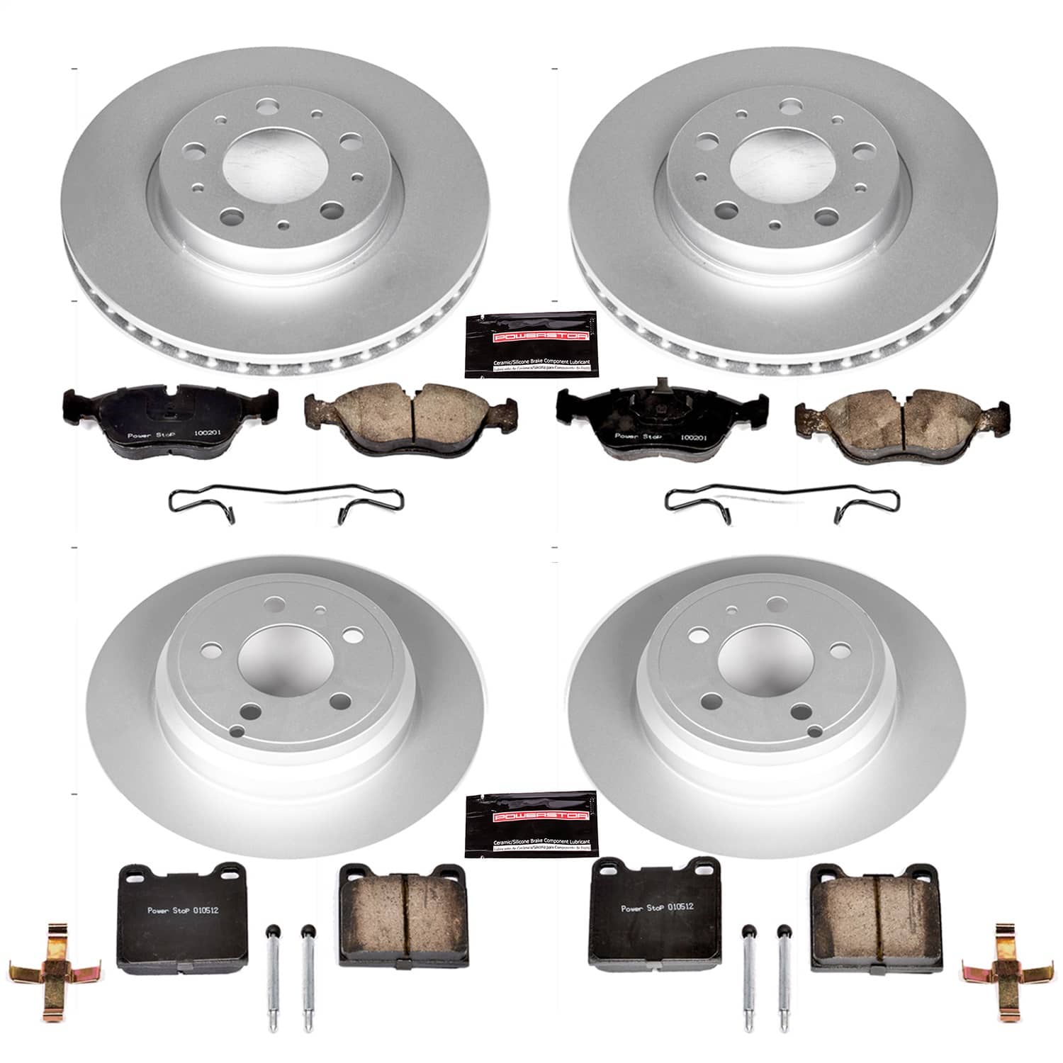 Power Stop - CRK2728 - Front and Rear - Disc Brake Pad and Rotor Kit