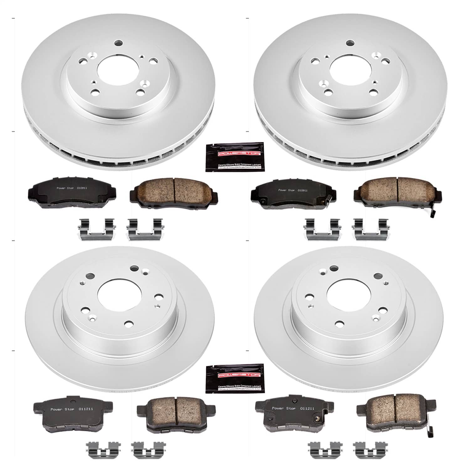 Power Stop - CRK2742 - Front and Rear - Disc Brake Pad and Rotor Kit
