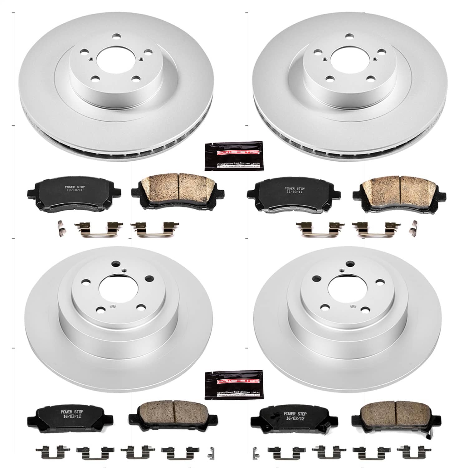 Power Stop - CRK2752 - Front and Rear - Disc Brake Pad and Rotor Kit