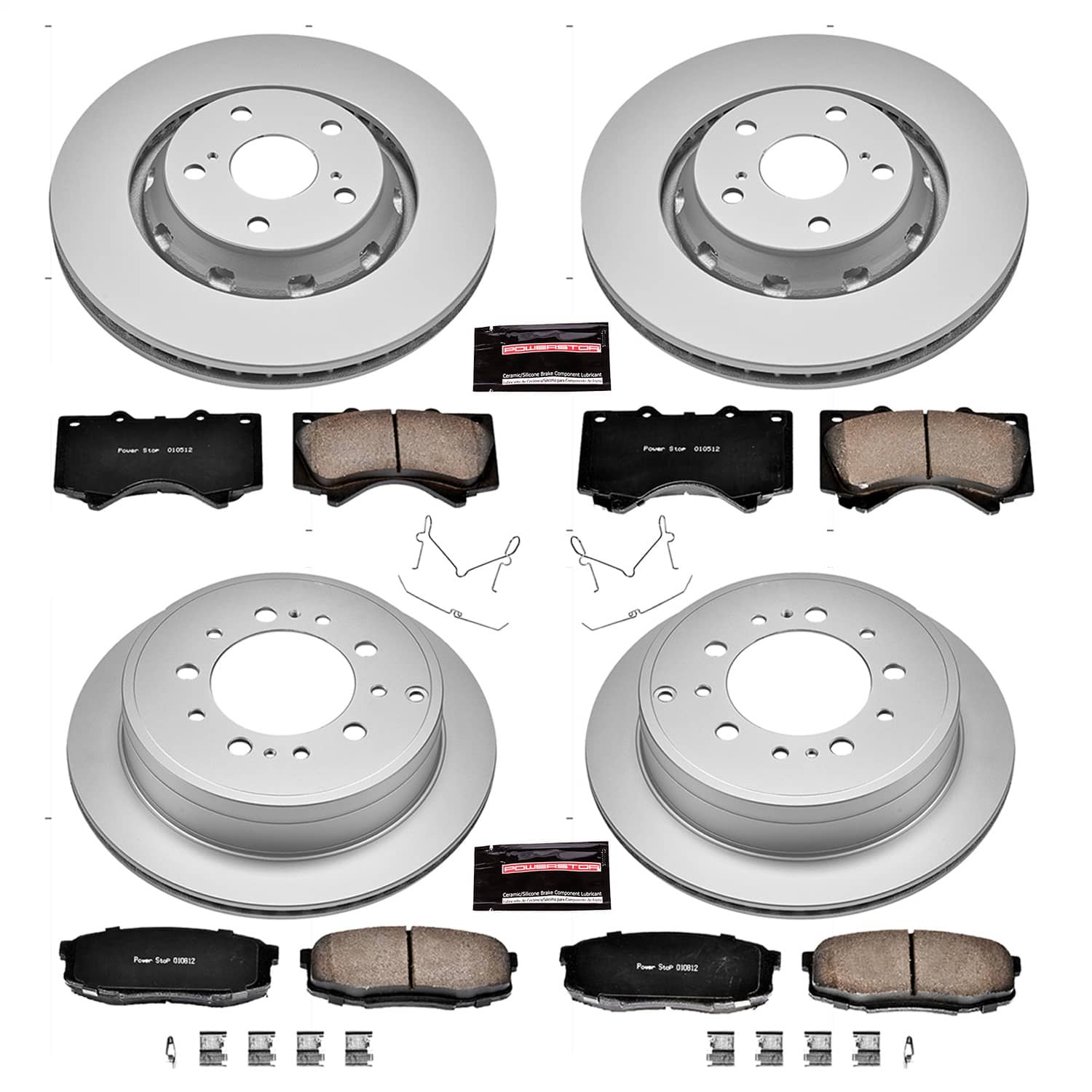 Power Stop - CRK2813 - Front and Rear - Disc Brake Pad and Rotor Kit