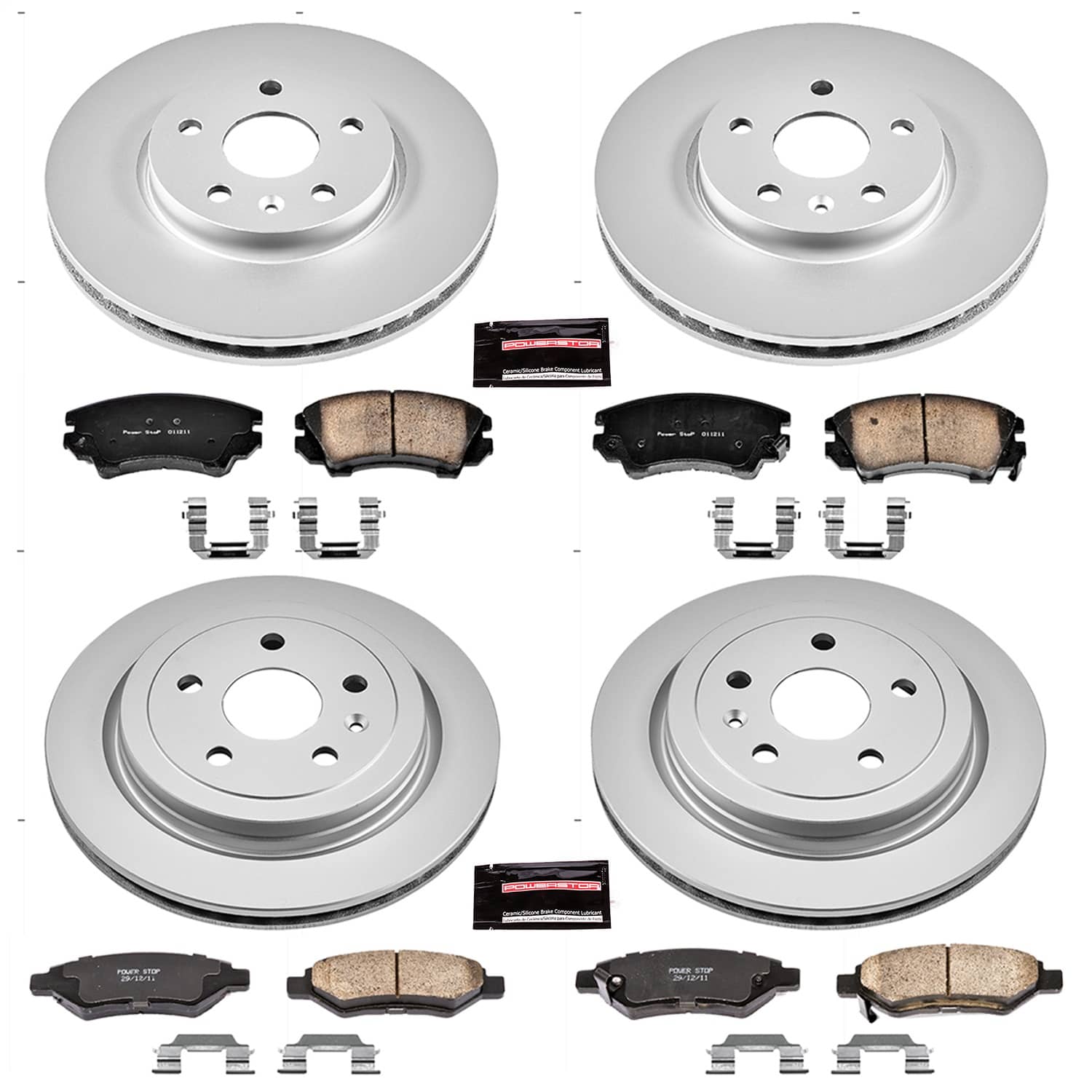 Power Stop - CRK2816 - Front and Rear - Disc Brake Pad and Rotor Kit