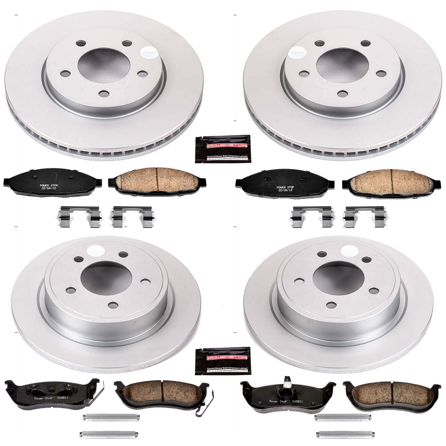 Power Stop - CRK2838 - Front and Rear - Disc Brake Pad and Rotor Kit