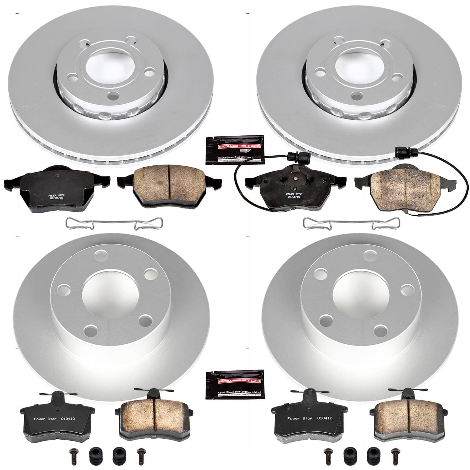 Power Stop - CRK2844 - Front and Rear - Disc Brake Pad and Rotor Kit