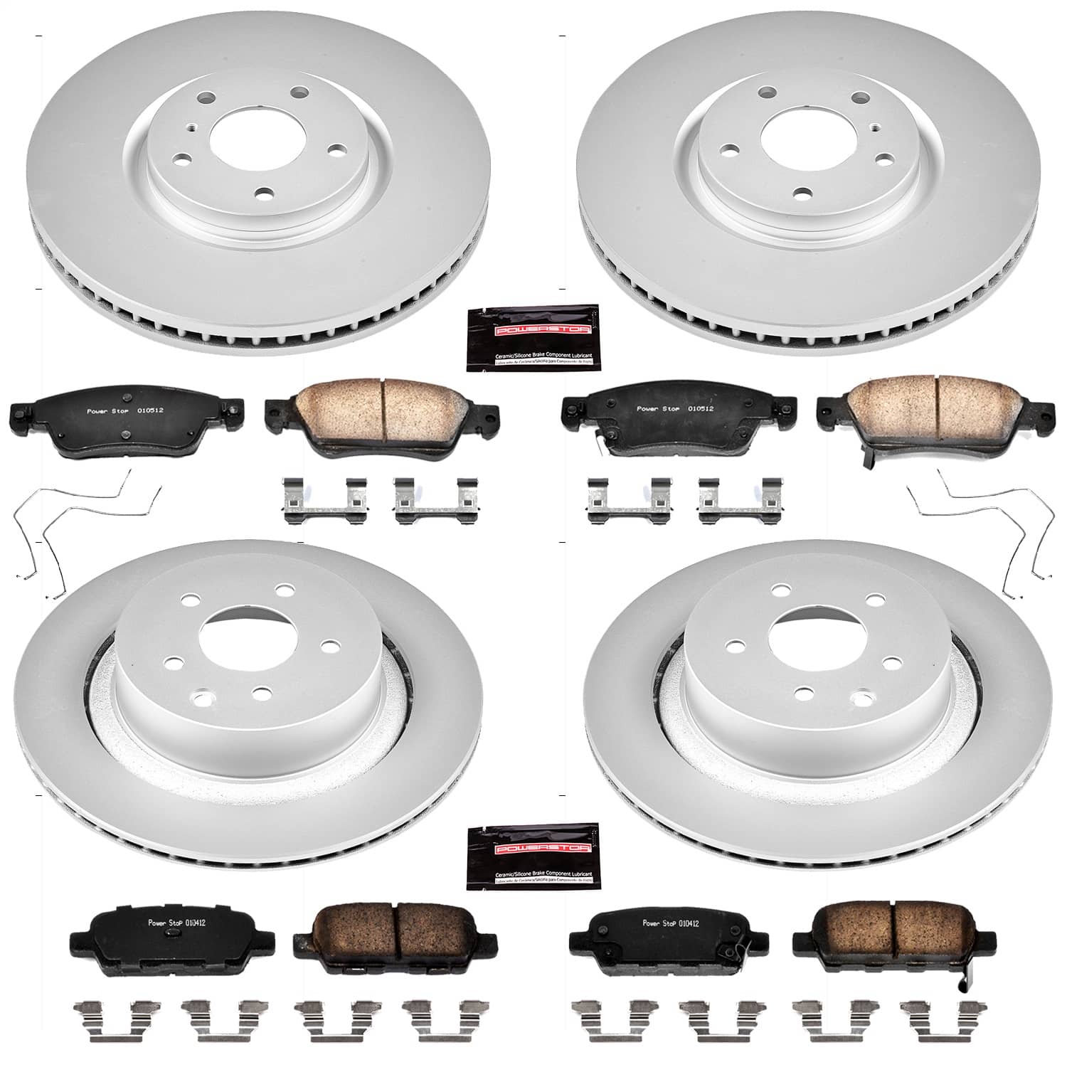 Power Stop - CRK2862 - Front and Rear - Disc Brake Pad and Rotor Kit