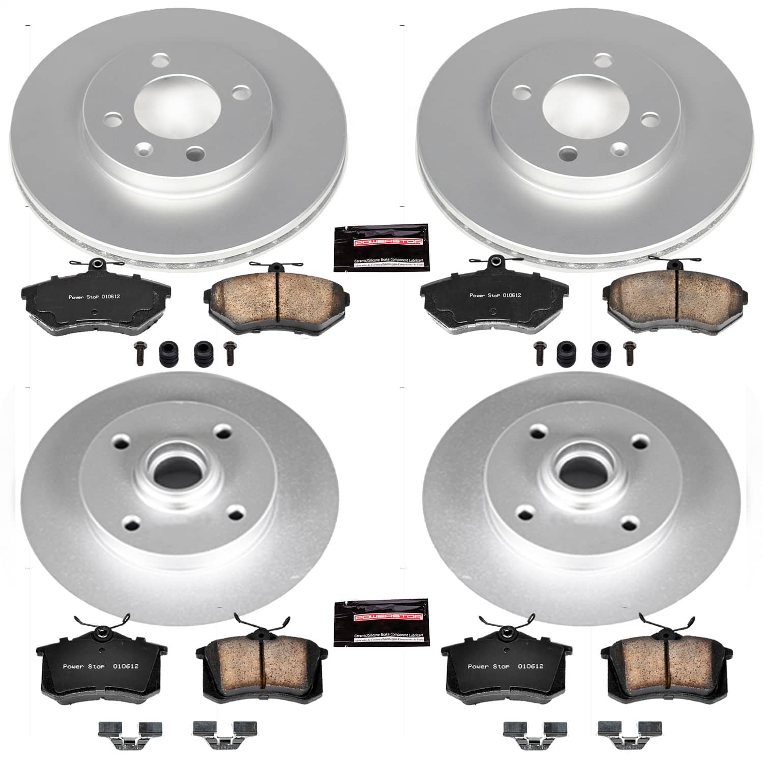 Power Stop - CRK375 - Front and Rear - Disc Brake Pad and Rotor Kit