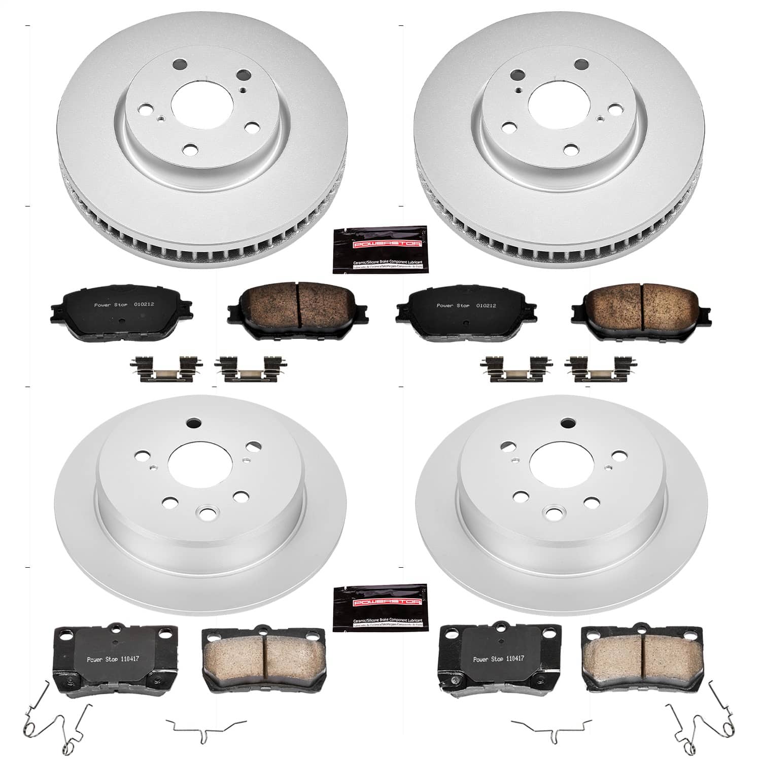 Power Stop - CRK4076 - Front and Rear - Disc Brake Pad and Rotor Kit