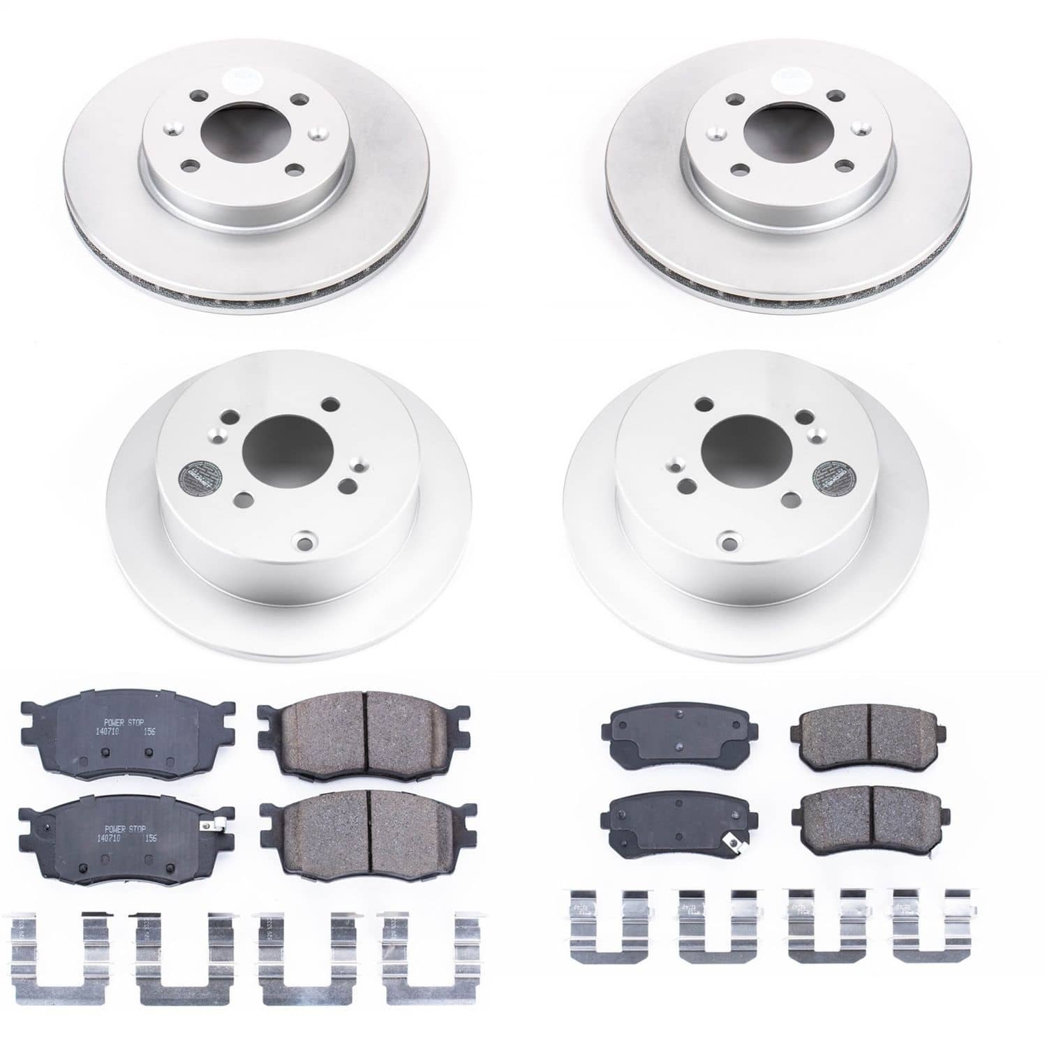 Power Stop - CRK4091 - Front and Rear - Disc Brake Pad and Rotor Kit