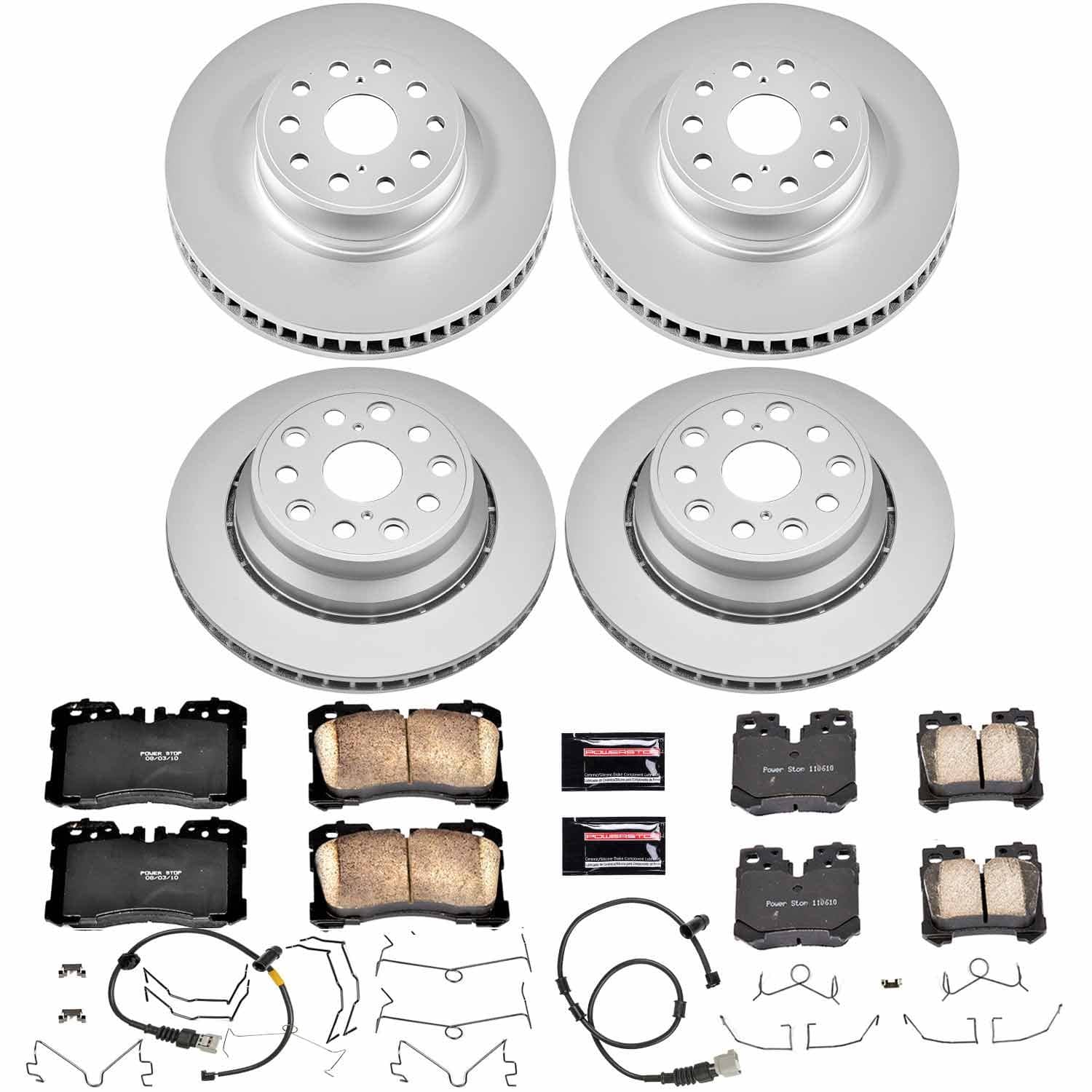 Power Stop - CRK4111 - Front and Rear - Disc Brake Pad and Rotor Kit