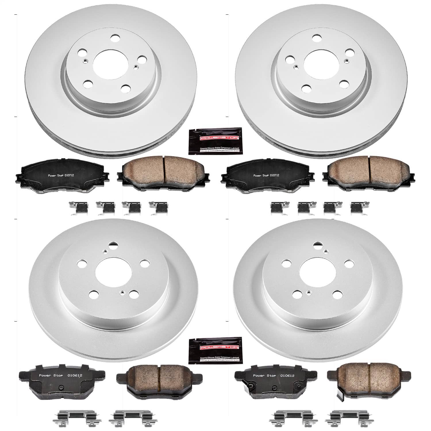 Power Stop - CRK4140 - Front and Rear - Disc Brake Pad and Rotor Kit