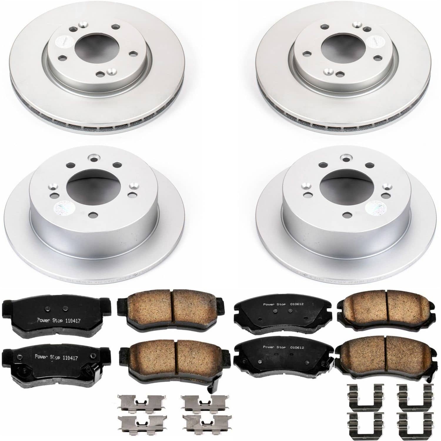 Power Stop - CRK4442 - Front and Rear - Disc Brake Pad and Rotor Kit