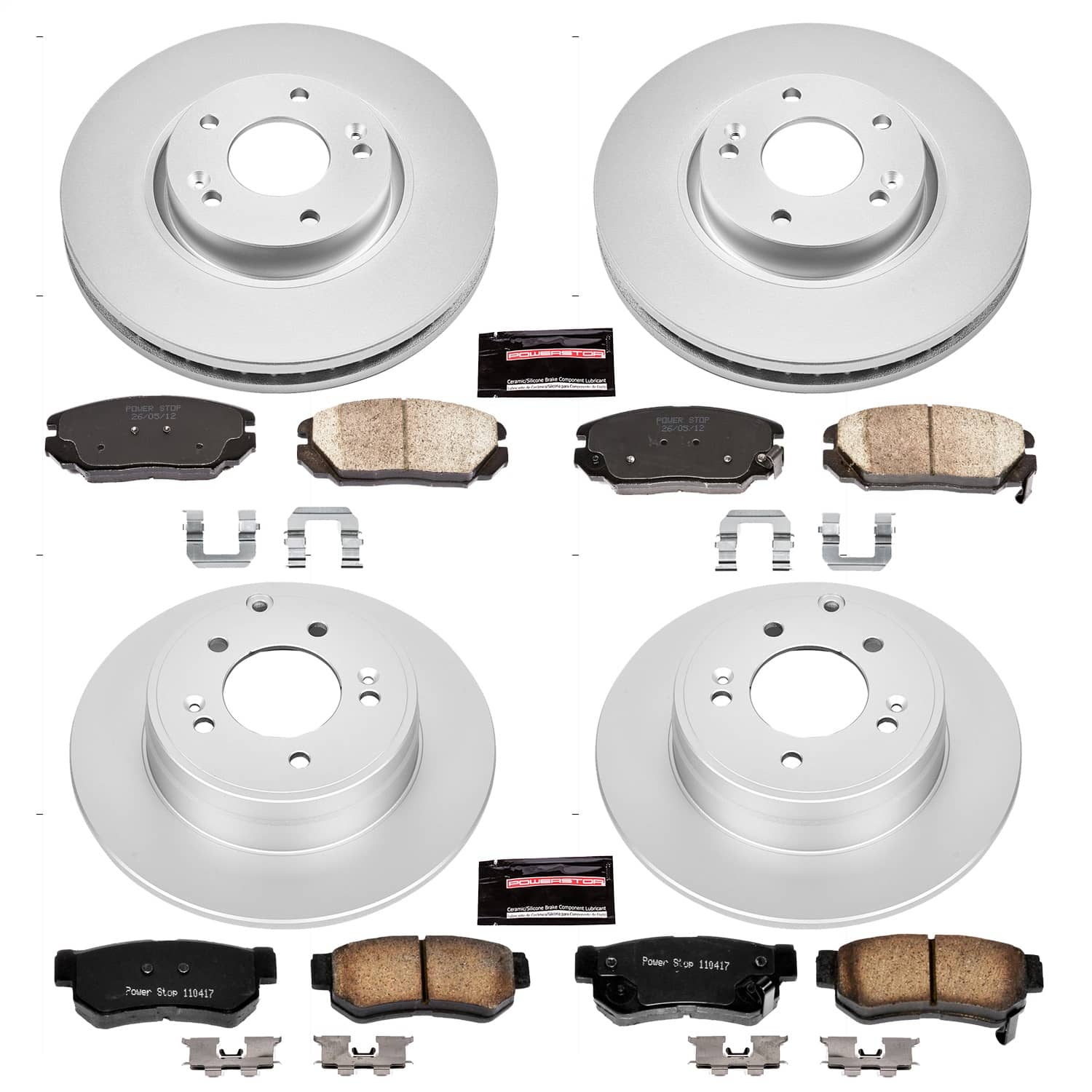 Power Stop - CRK4443 - Front and Rear - Disc Brake Pad and Rotor Kit