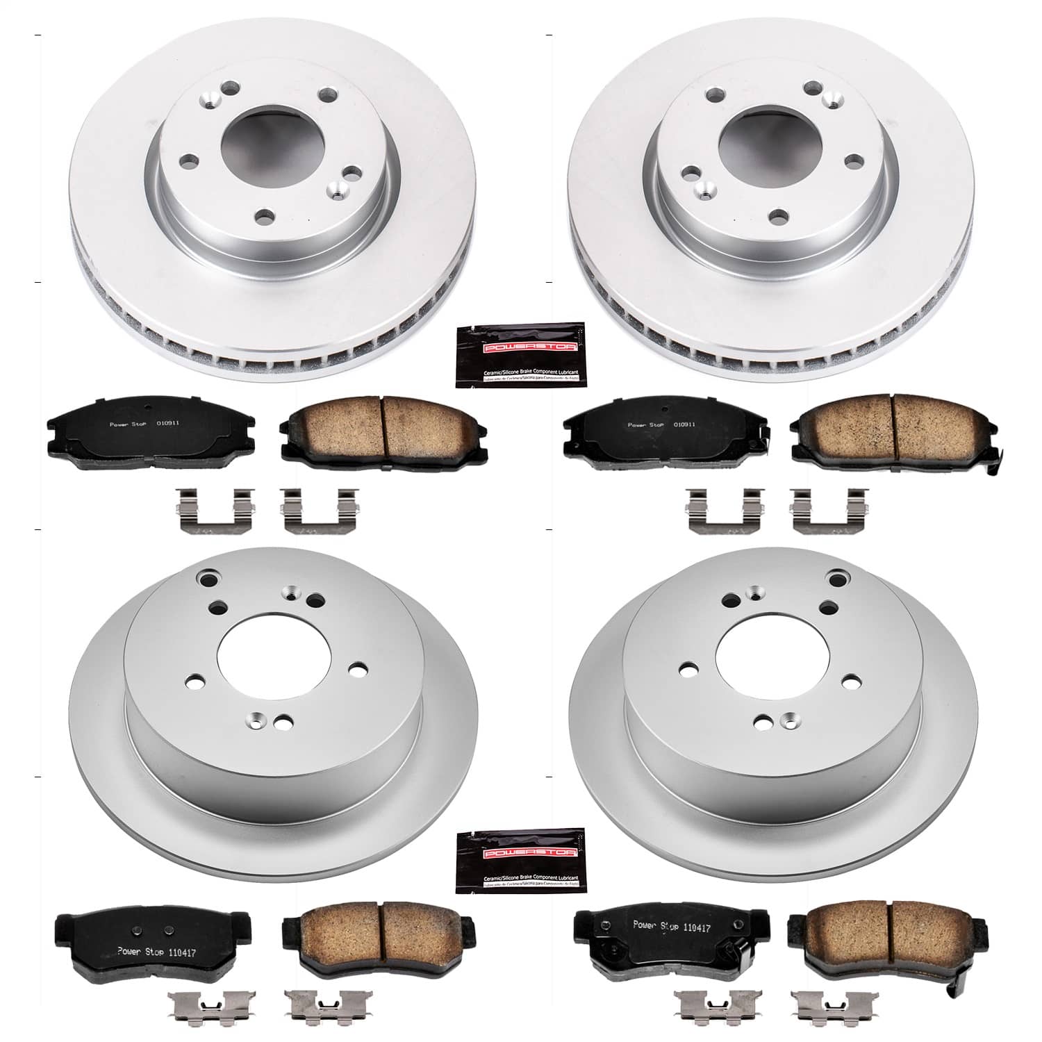 Power Stop - CRK4447 - Front and Rear - Disc Brake Pad and Rotor Kit