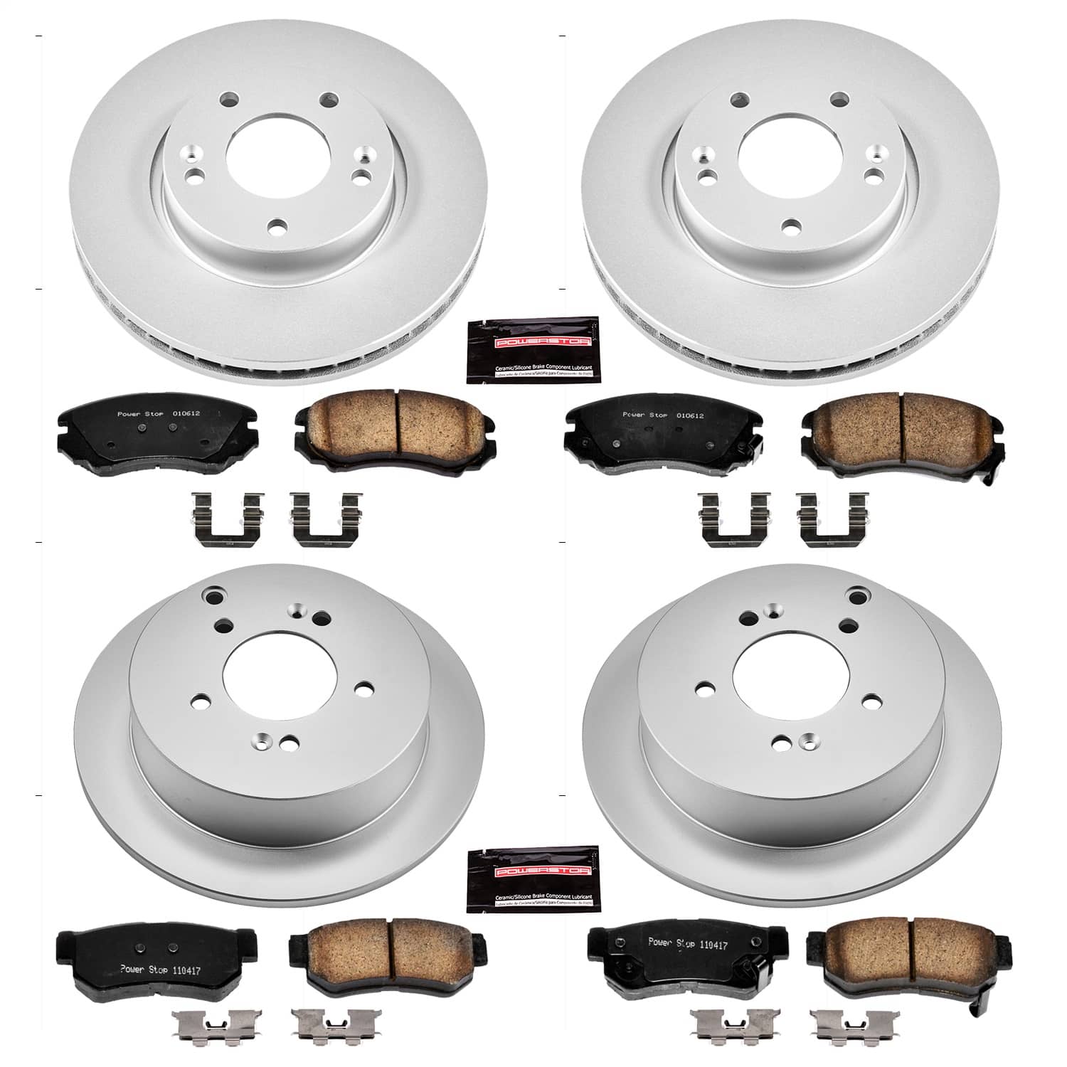 Power Stop - CRK4448 - Front and Rear - Disc Brake Pad and Rotor Kit