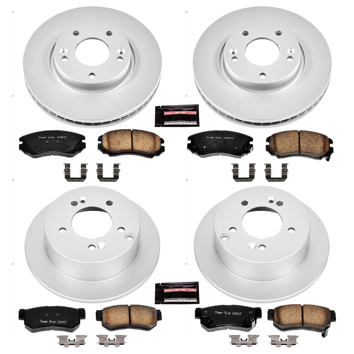 Power Stop - CRK4449 - Front and Rear - Disc Brake Pad and Rotor Kit
