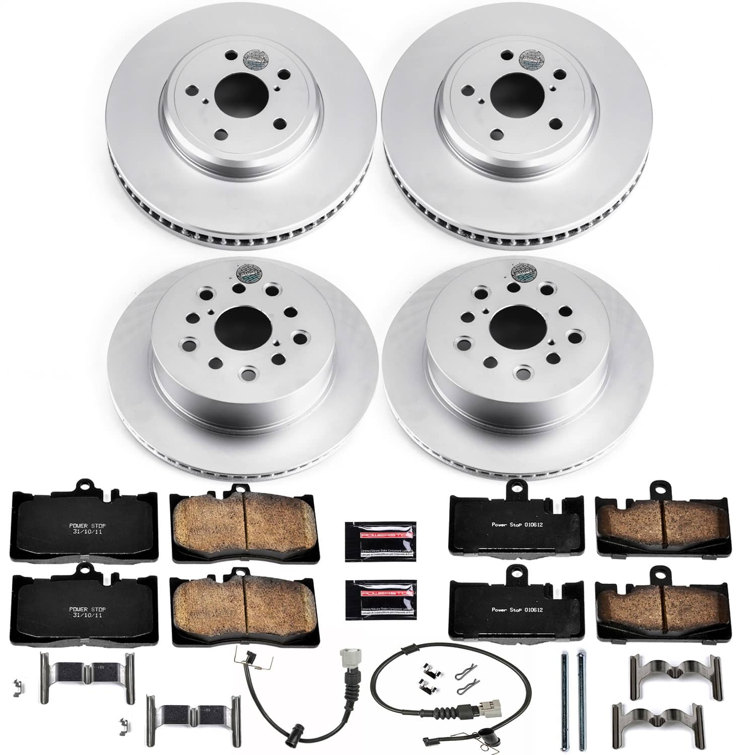 Power Stop - CRK4462 - Front and Rear - Disc Brake Pad and Rotor Kit