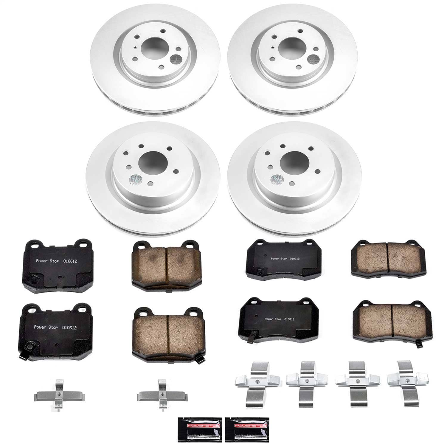 Power Stop - CRK4488 - Front and Rear - Disc Brake Pad and Rotor Kit
