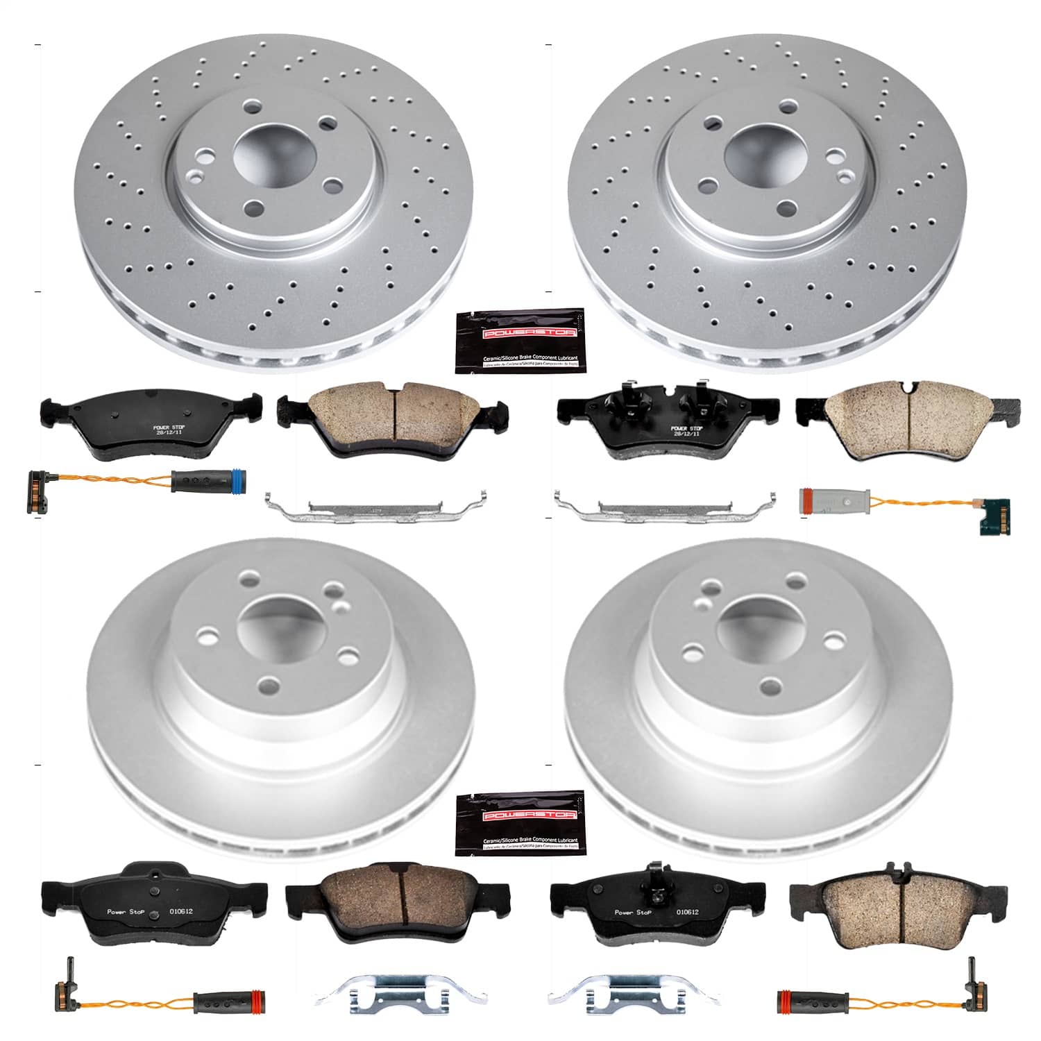 Power Stop - CRK4516 - Front and Rear - Disc Brake Pad and Rotor Kit
