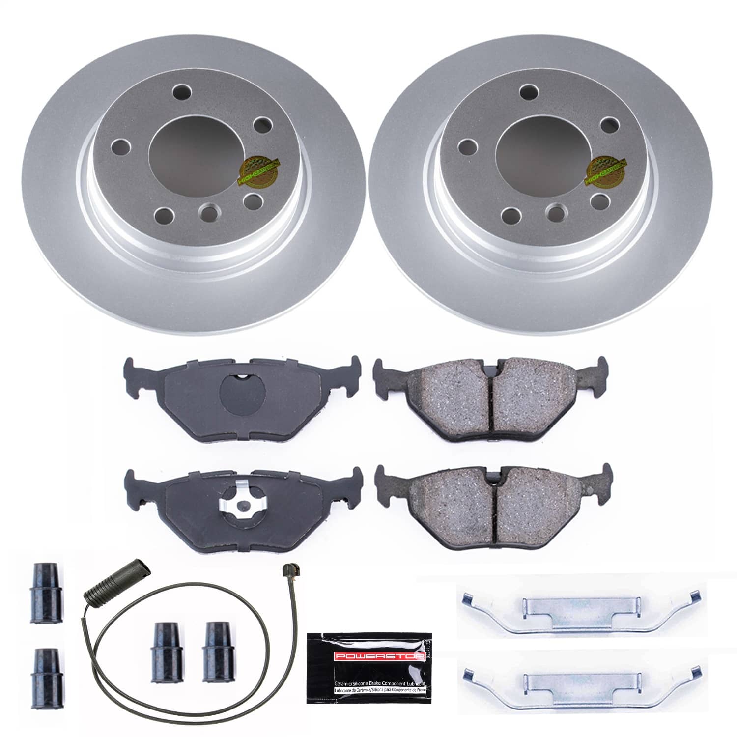 Power Stop - CRK502 - Rear - Disc Brake Pad and Rotor Kit