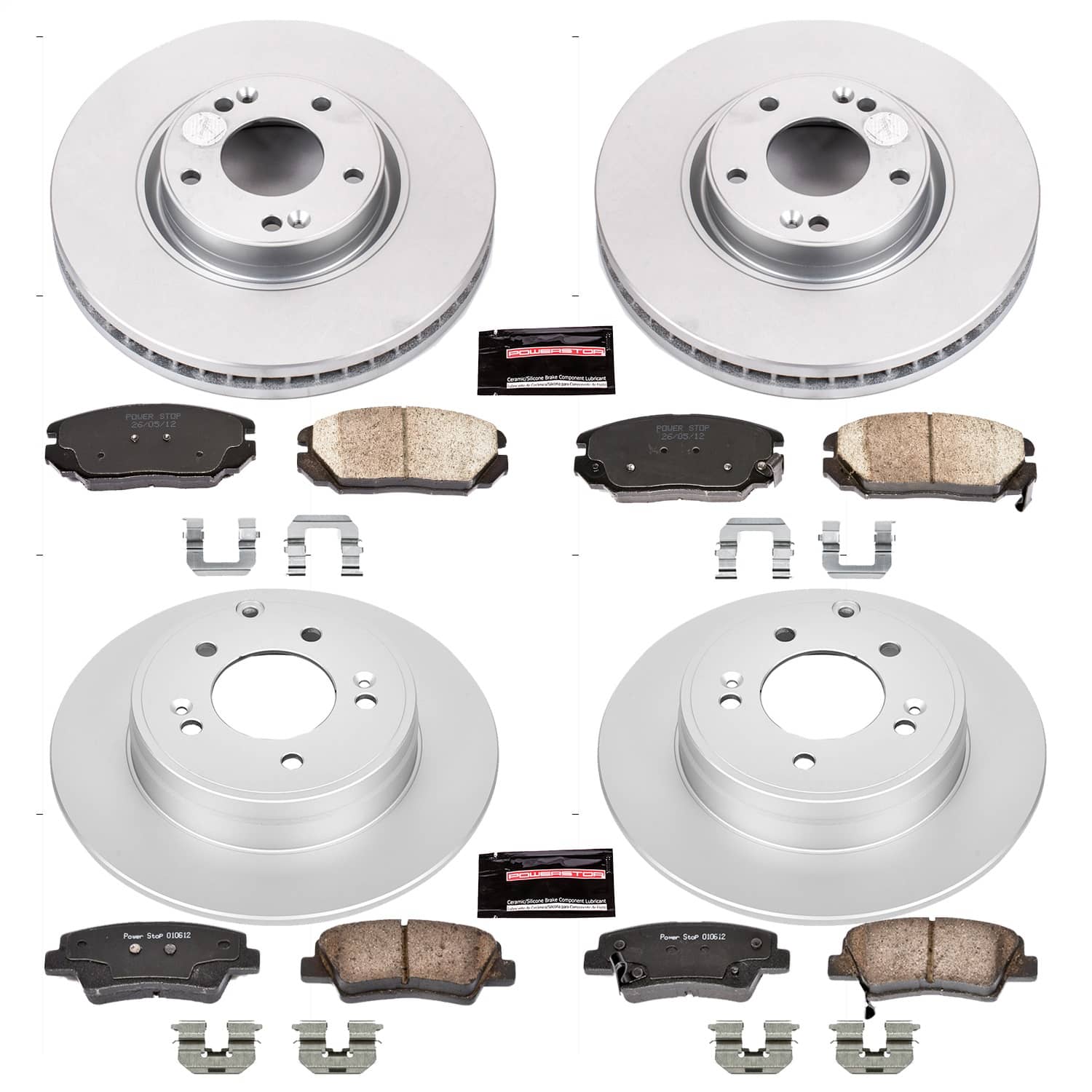 Power Stop - CRK5474 - Front and Rear - Disc Brake Pad and Rotor Kit