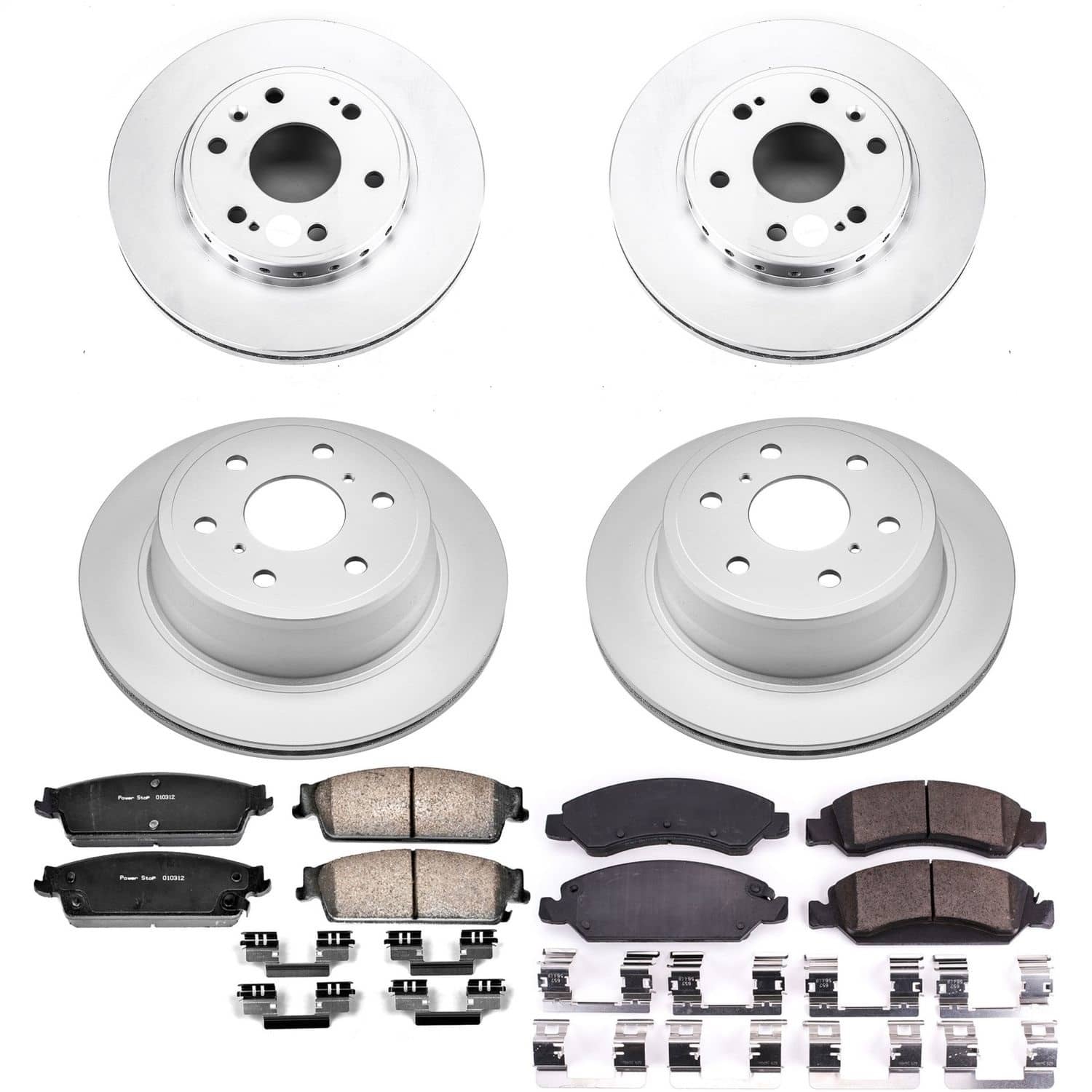 Power Stop - CRK5520 - Front and Rear - Disc Brake Pad and Rotor Kit