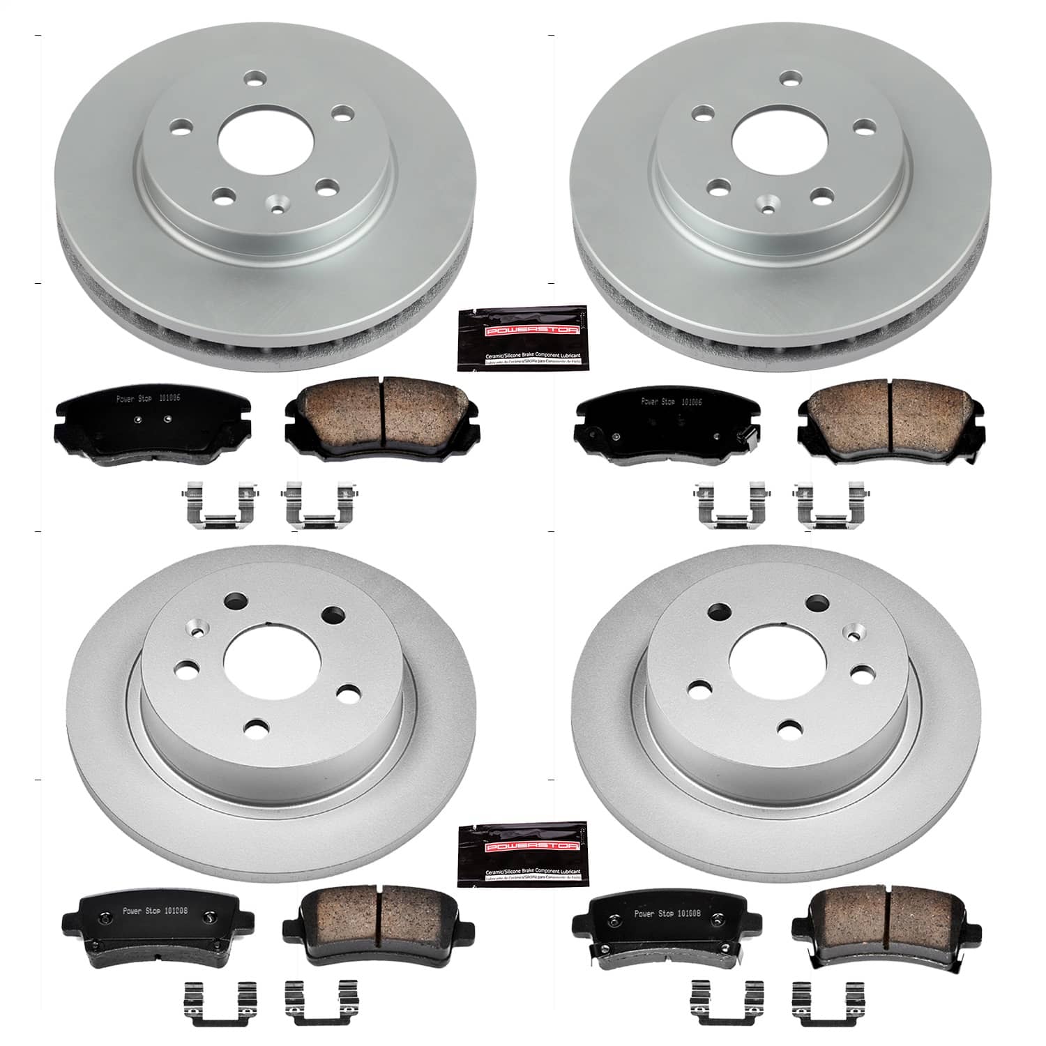 Power Stop - CRK5523 - Front and Rear - Disc Brake Pad and Rotor Kit