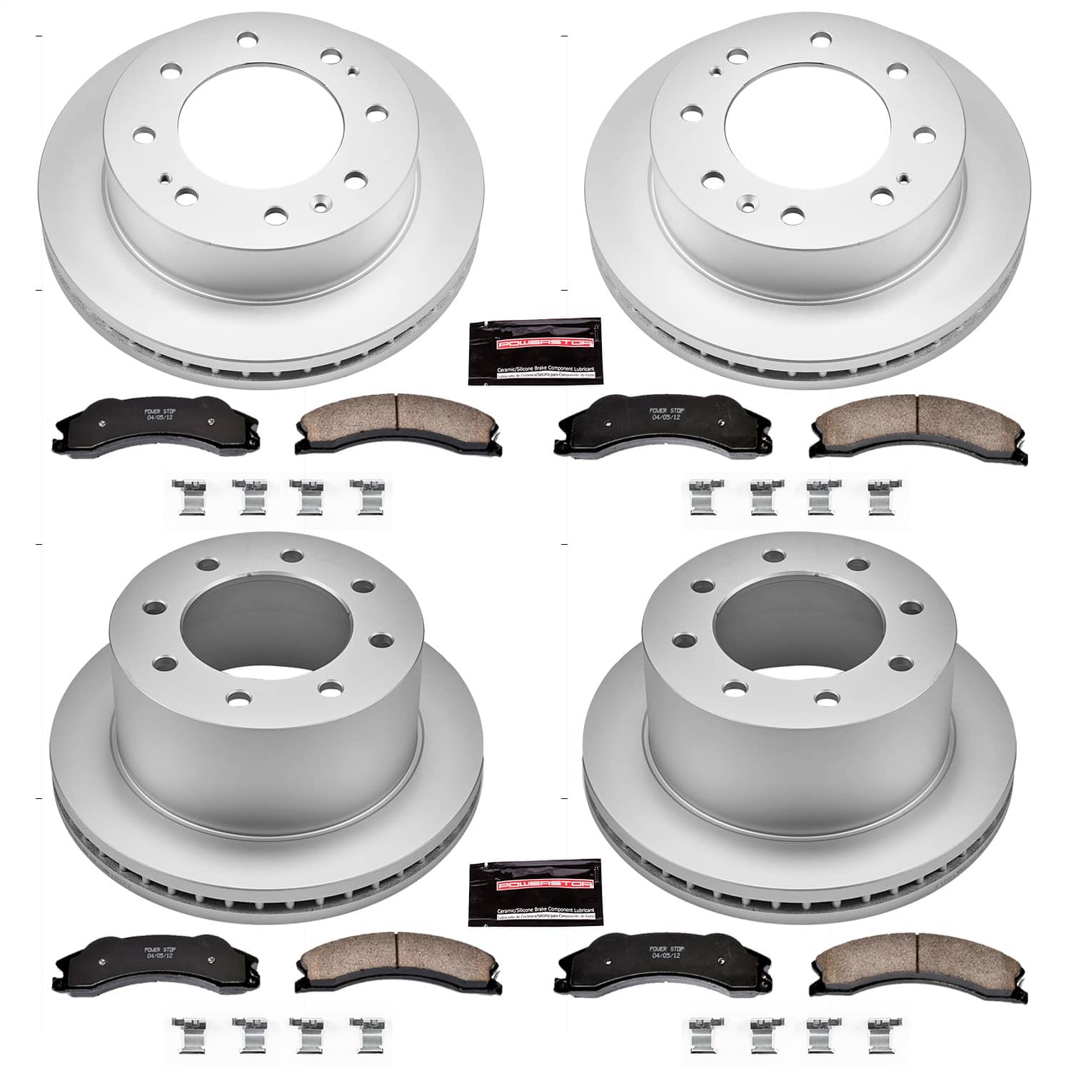 Power Stop - CRK5560 - Front and Rear - Disc Brake Pad and Rotor Kit