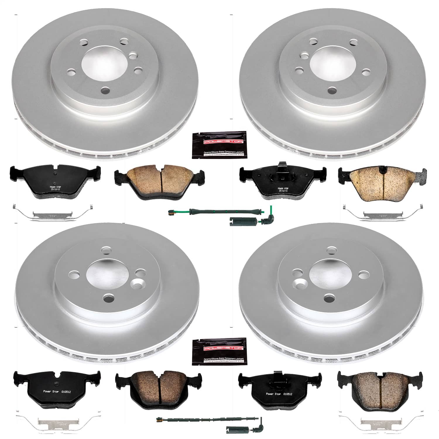 Power Stop - CRK5728 - Front and Rear - Disc Brake Pad and Rotor Kit
