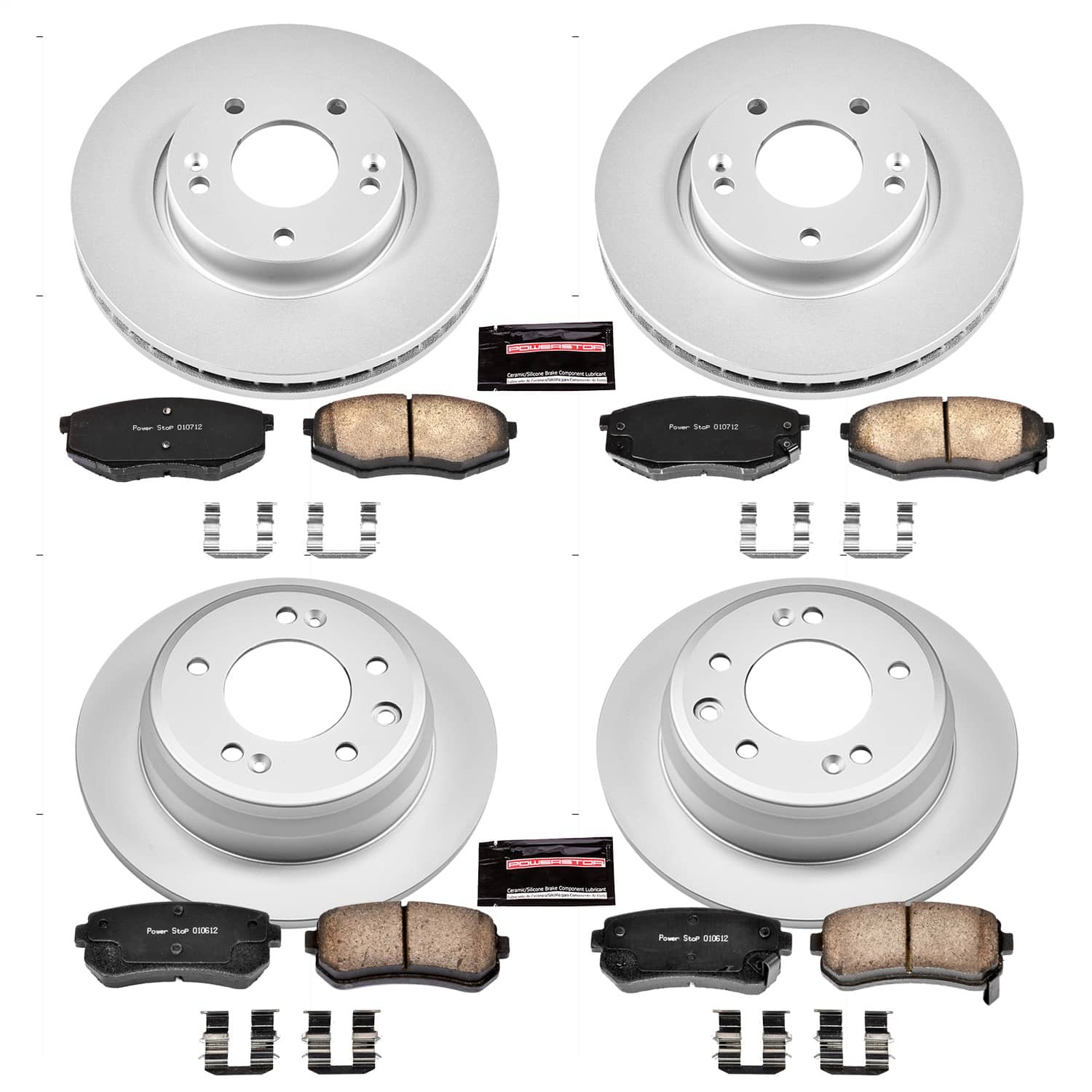 Power Stop - CRK5807 - Front and Rear - Disc Brake Pad and Rotor Kit
