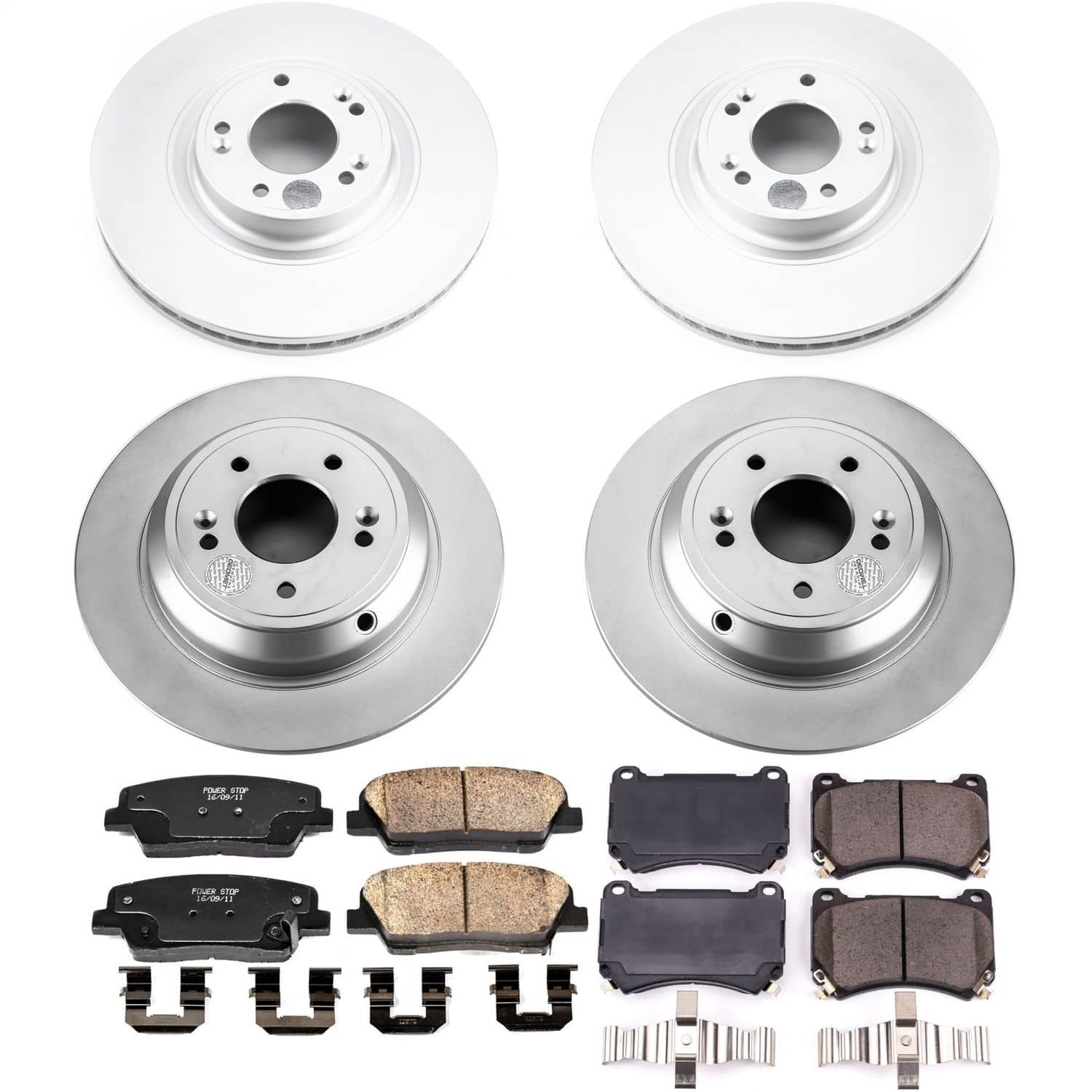 Power Stop - CRK5844 - Front and Rear - Disc Brake Pad and Rotor Kit