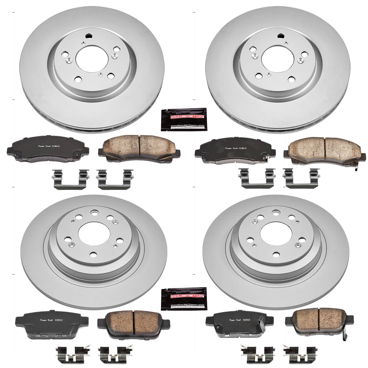 Power Stop - CRK5856 - Front and Rear - Disc Brake Pad and Rotor Kit