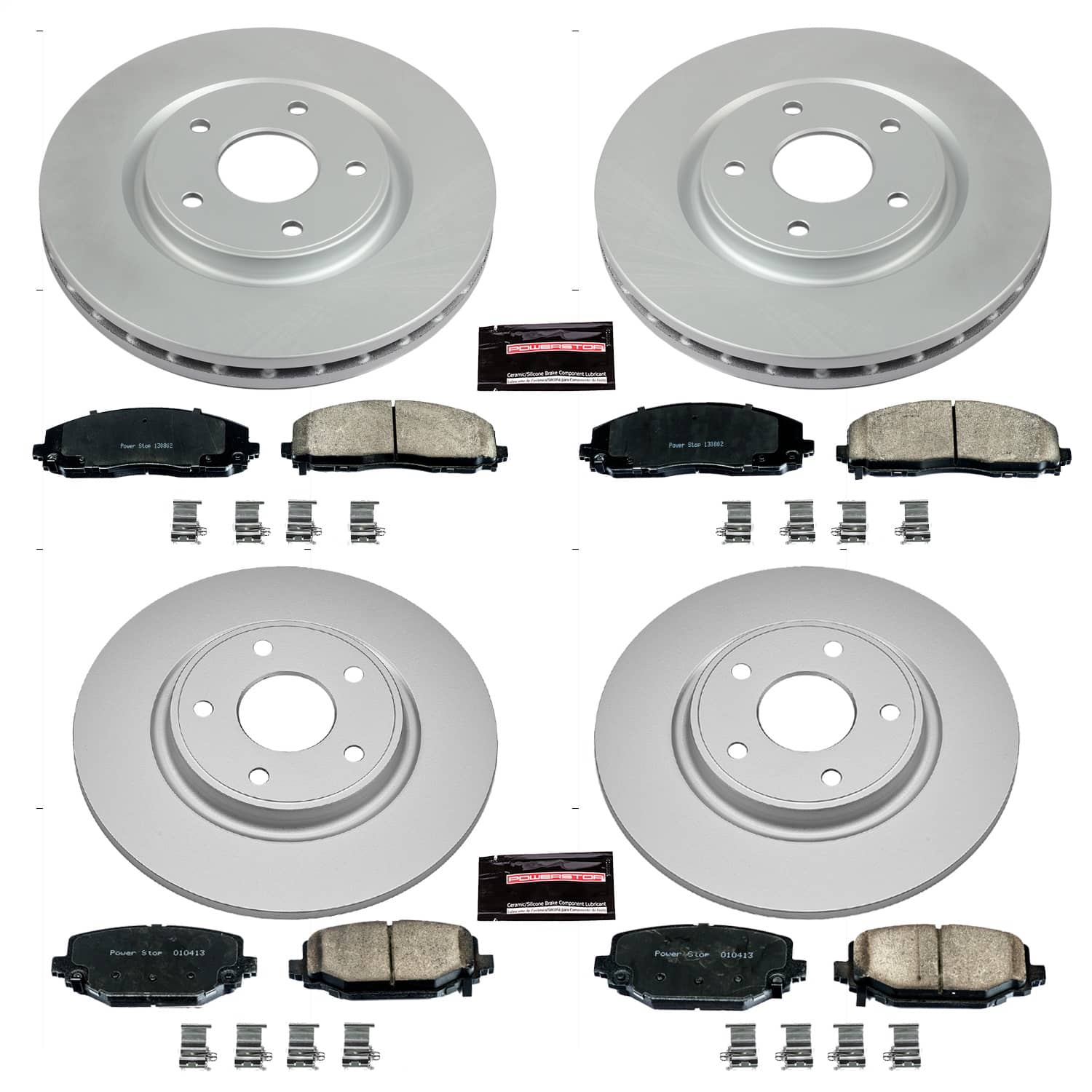 Power Stop - CRK5960 - Front and Rear - Disc Brake Pad and Rotor Kit