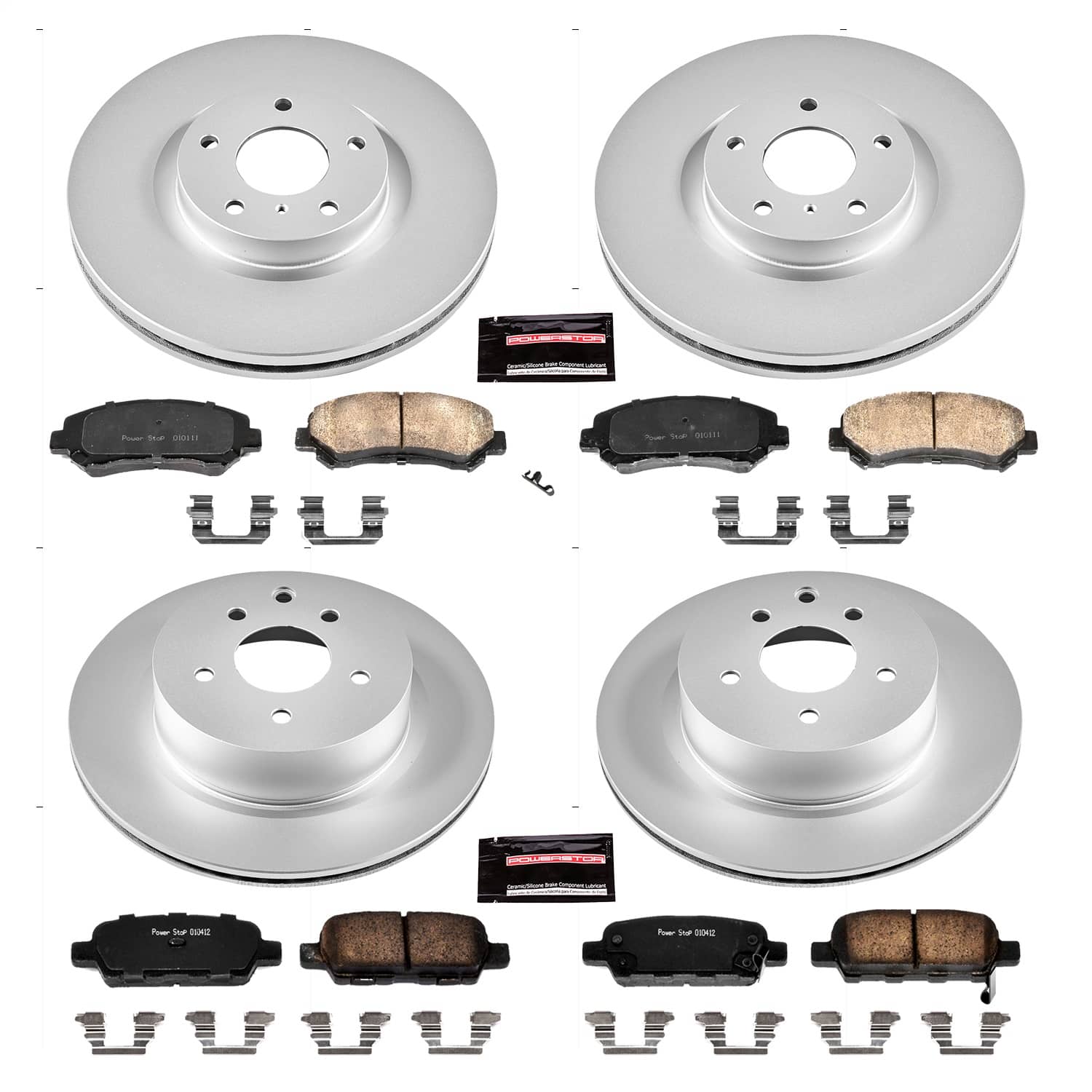 Power Stop - CRK6075 - Front and Rear - Disc Brake Pad and Rotor Kit