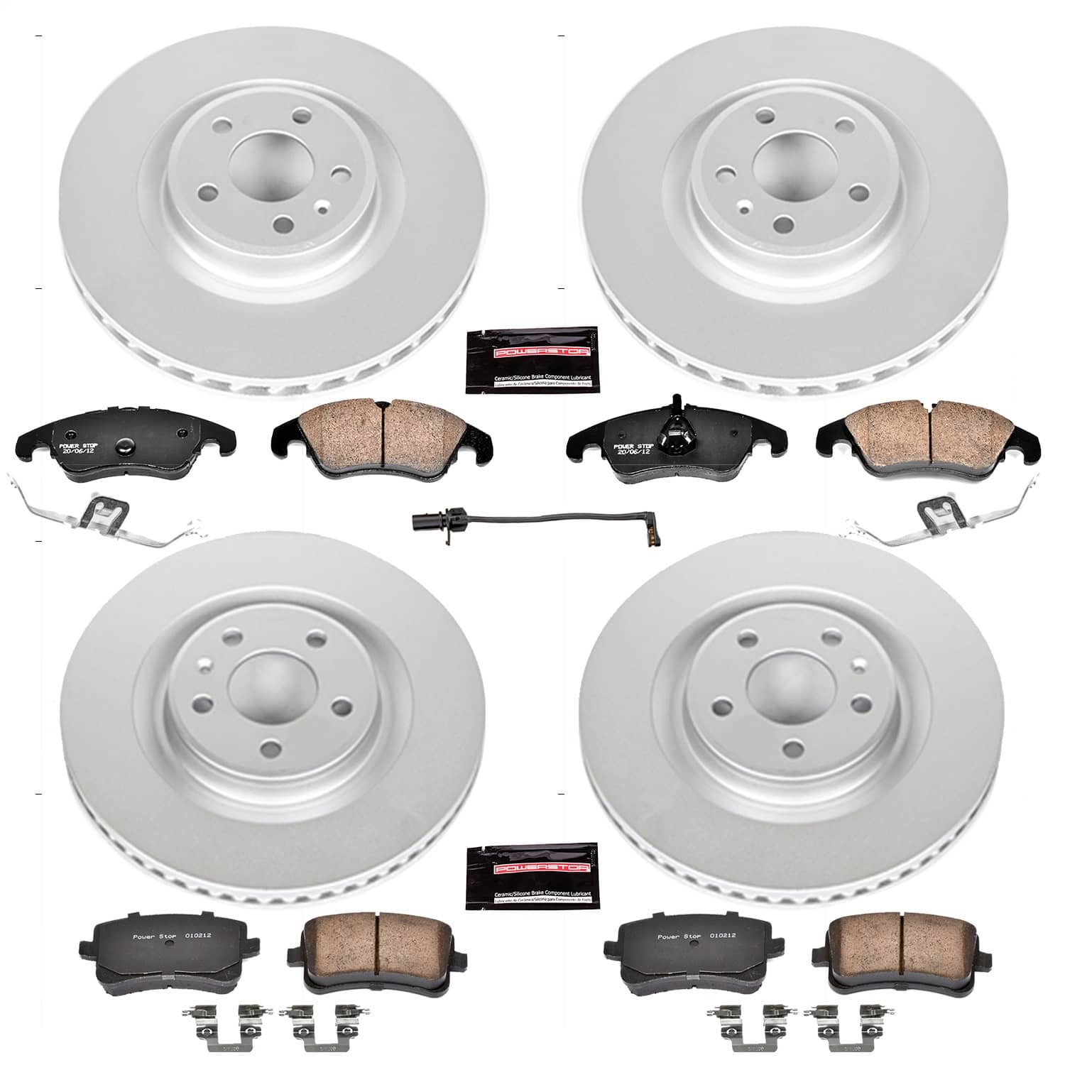 Power Stop - CRK6155 - Front and Rear - Disc Brake Pad and Rotor Kit