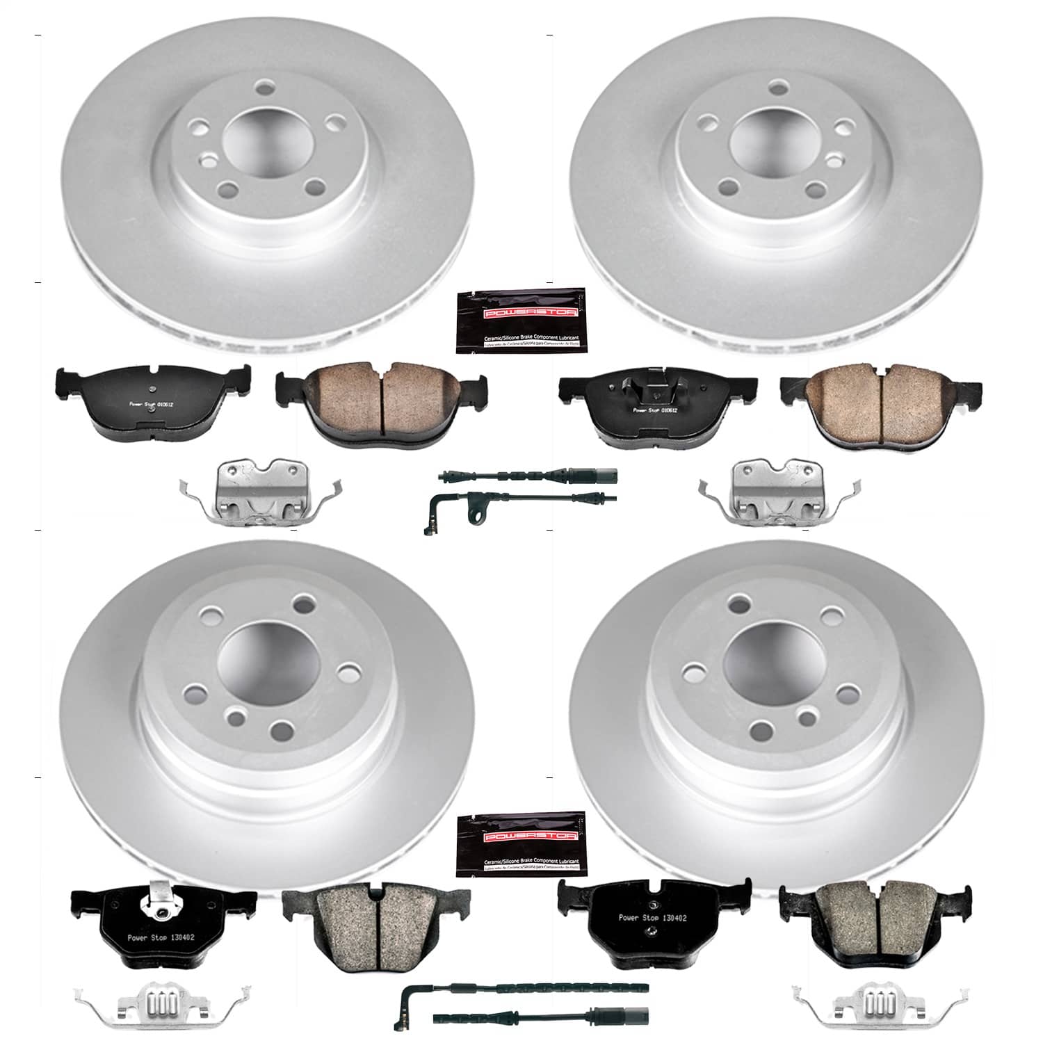 Power Stop - CRK6162 - Front and Rear - Disc Brake Pad and Rotor Kit