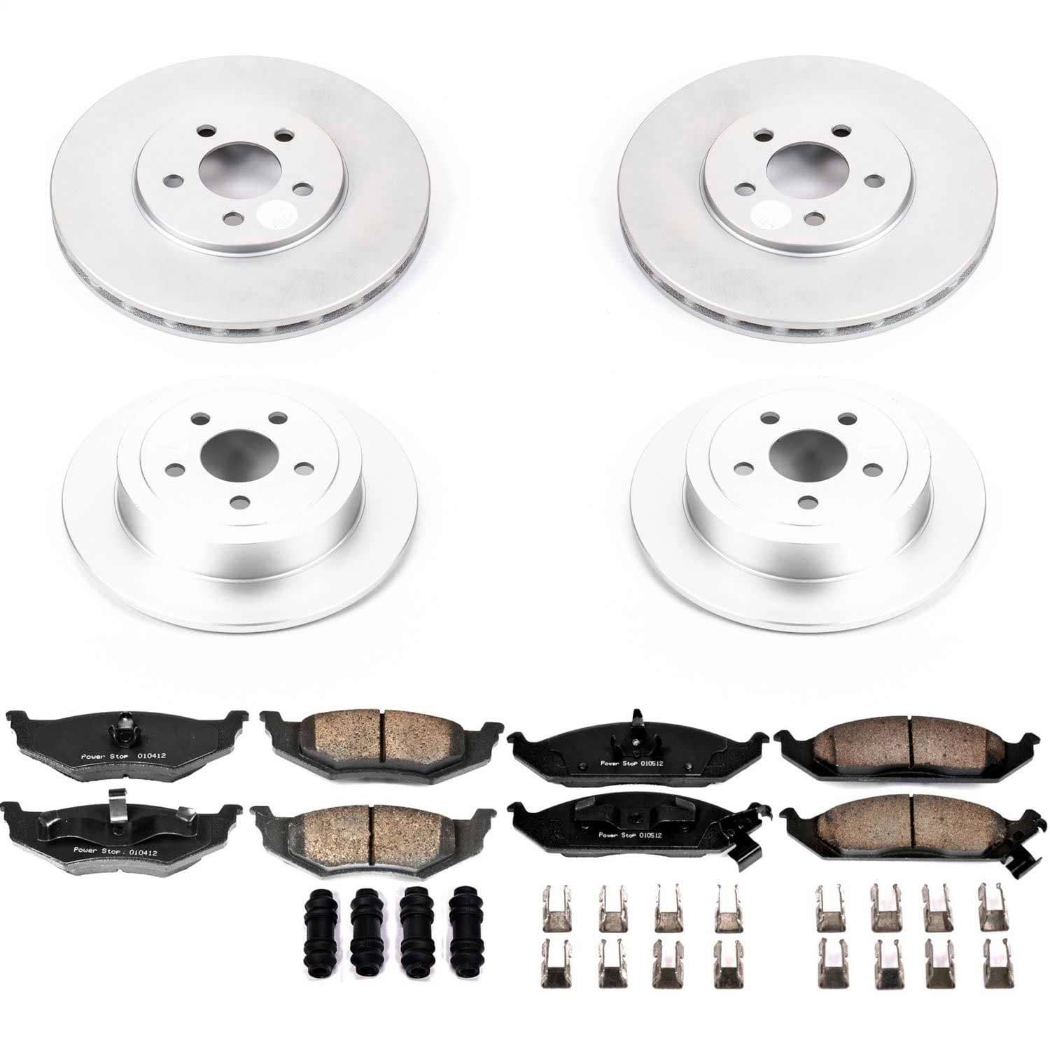 Power Stop - CRK6265 - Front and Rear - Disc Brake Pad and Rotor Kit