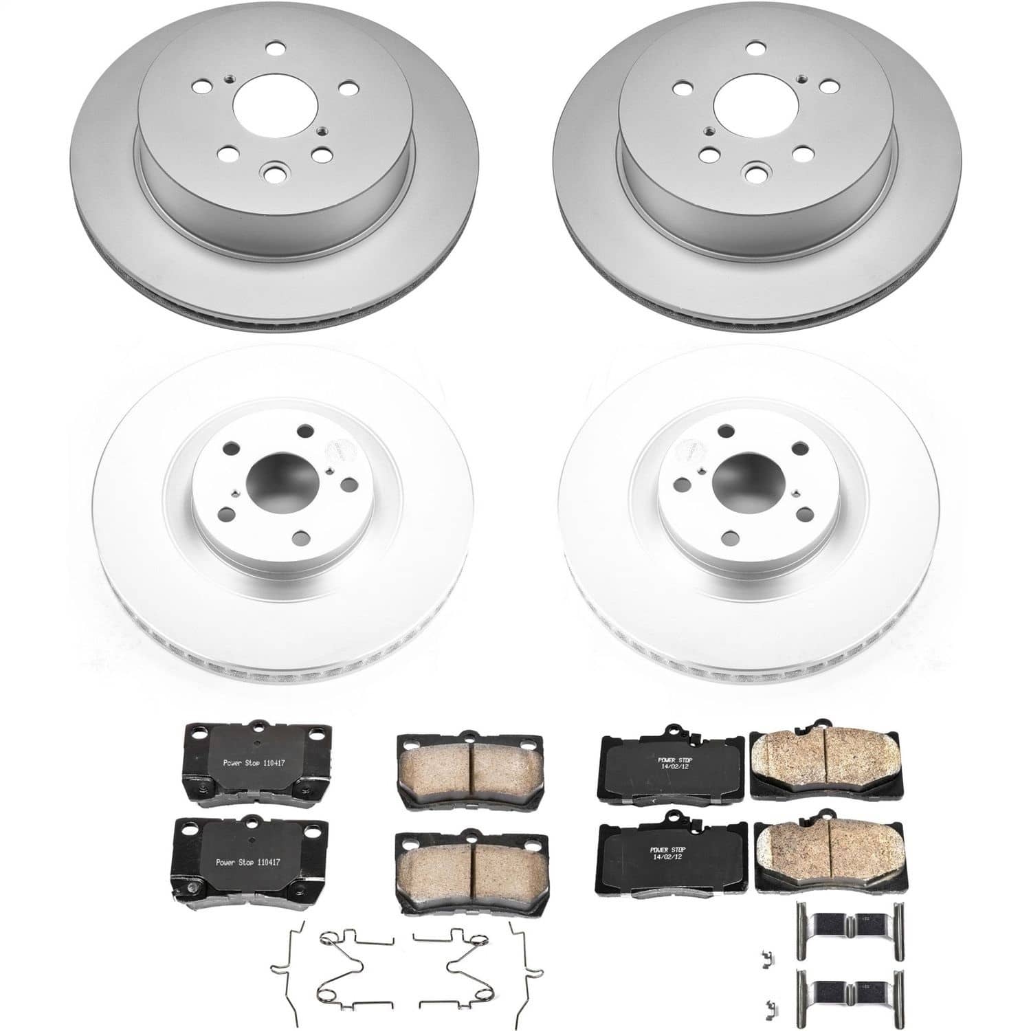 Power Stop - CRK6354 - Front and Rear - Disc Brake Pad and Rotor Kit