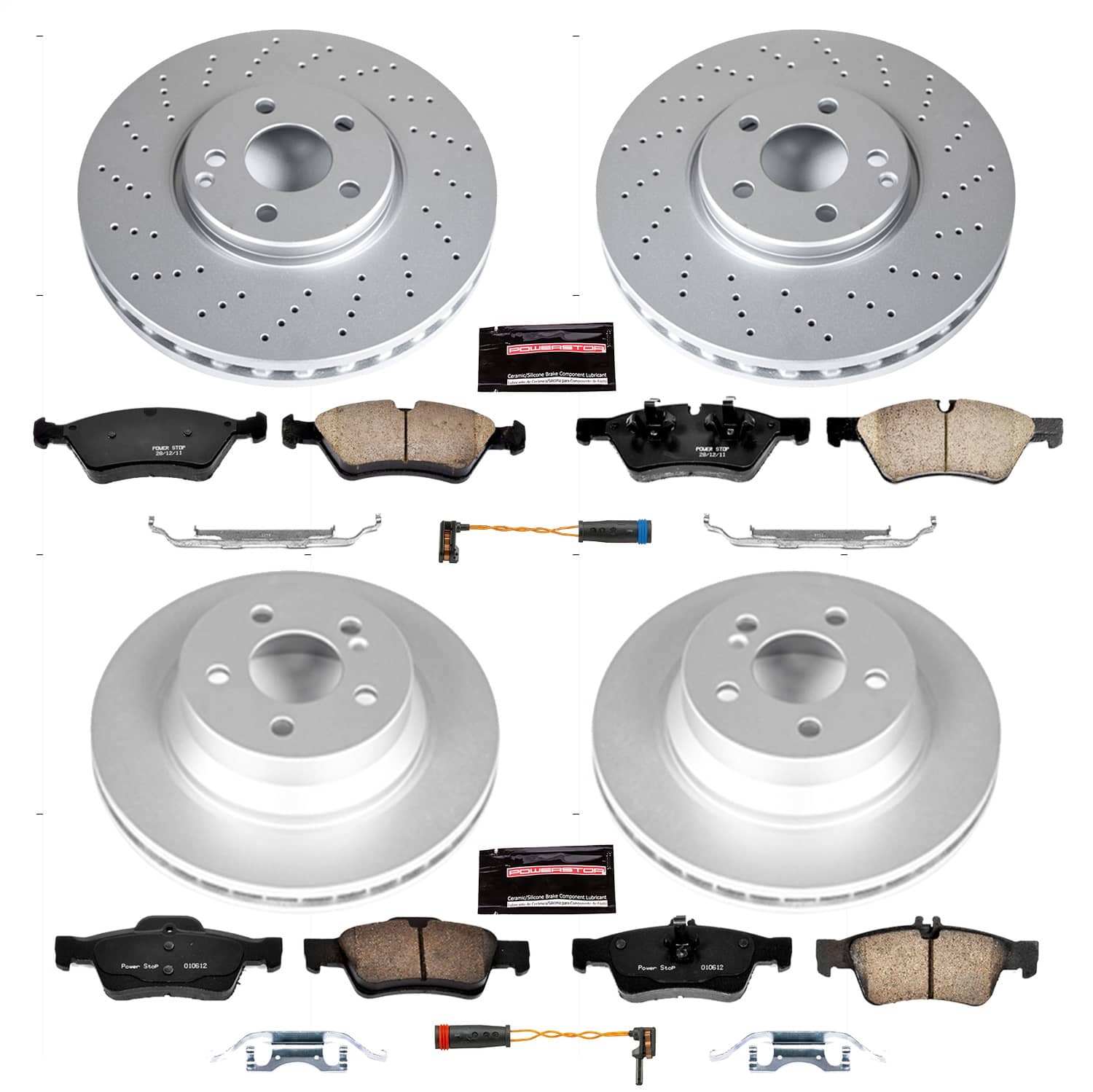 Power Stop - CRK6358 - Front and Rear - Disc Brake Pad and Rotor Kit