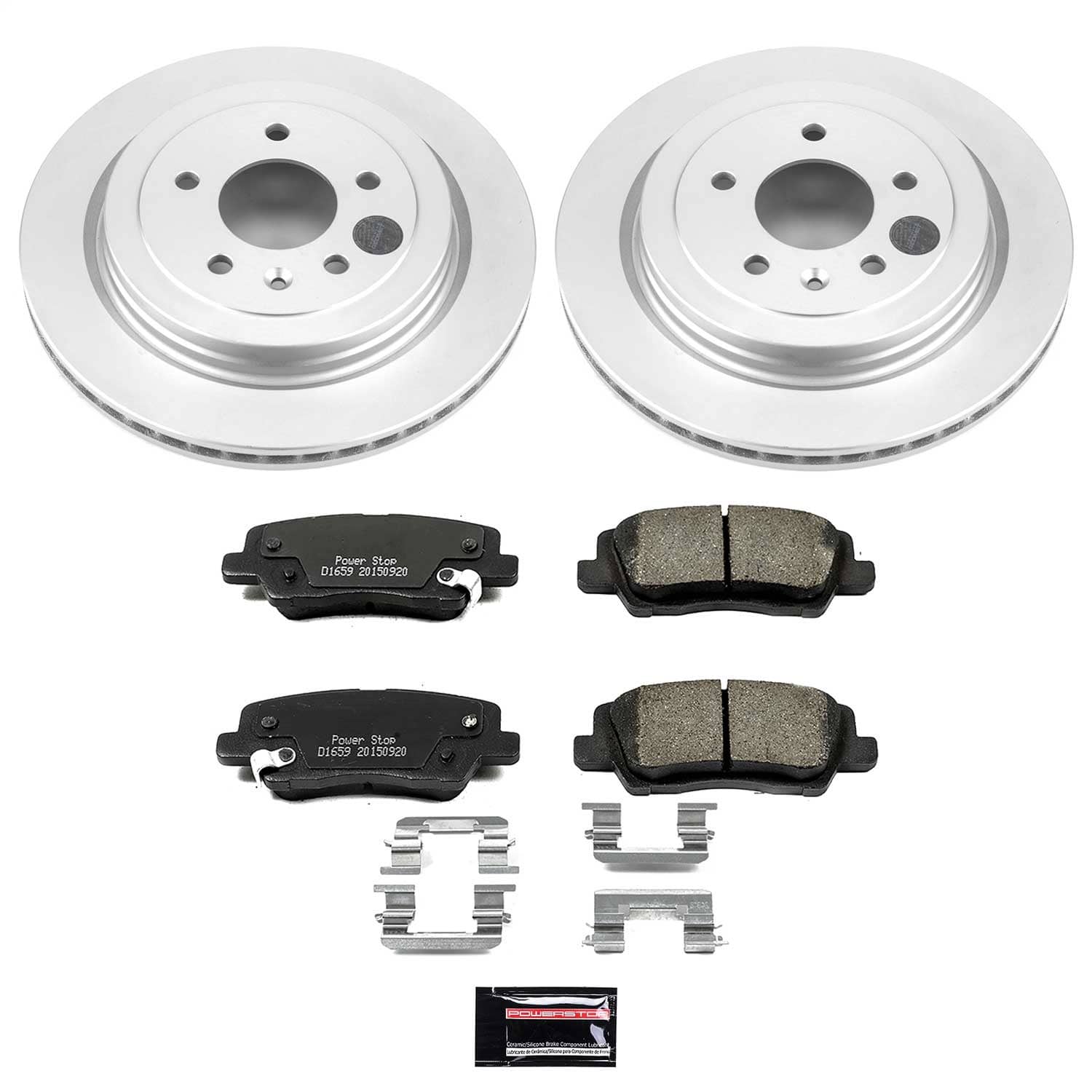 Power Stop - CRK6385 - Rear - Disc Brake Pad and Rotor Kit
