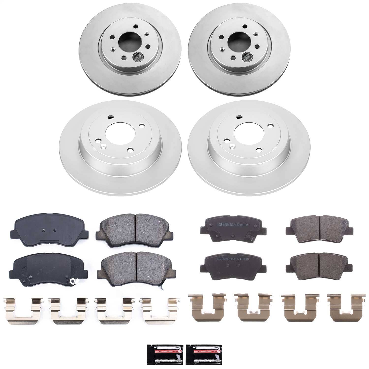 Power Stop - CRK6500 - Front and Rear - Disc Brake Pad and Rotor Kit