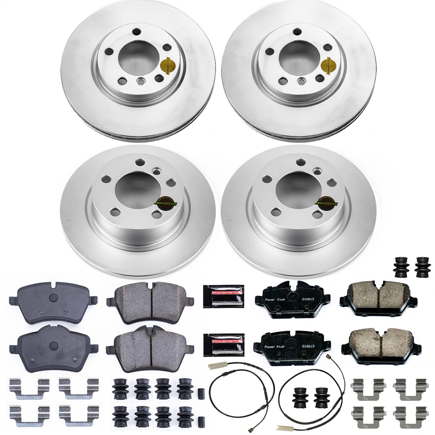 Power Stop - CRK6666 - Front and Rear - Disc Brake Pad and Rotor Kit