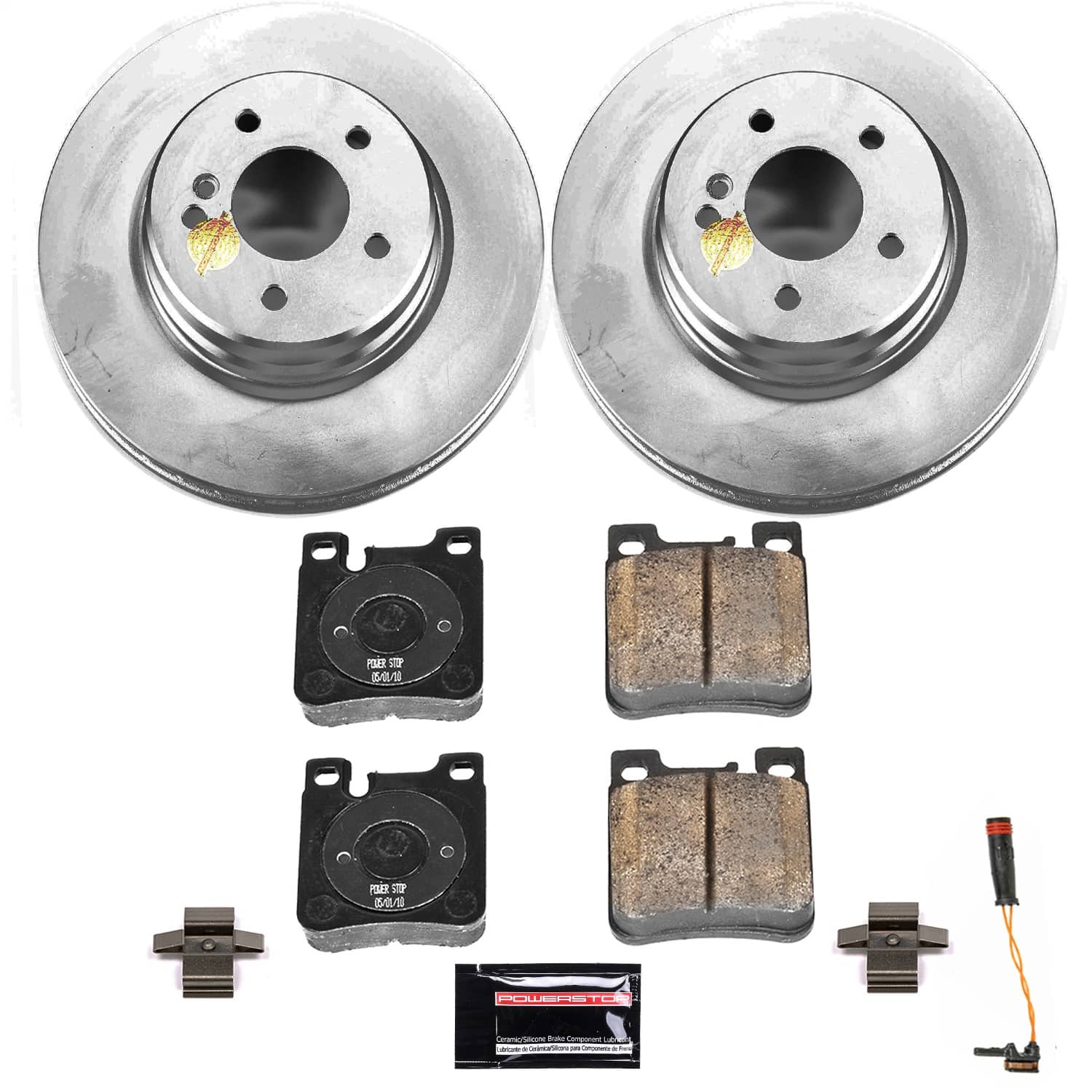 Power Stop - CRK6718 - Rear - Disc Brake Pad and Rotor Kit