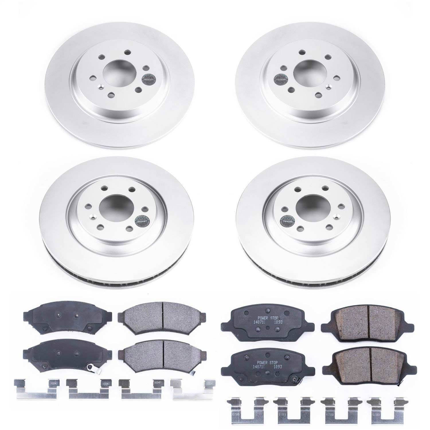 Power Stop - CRK6801 - Front and Rear - Disc Brake Pad and Rotor Kit