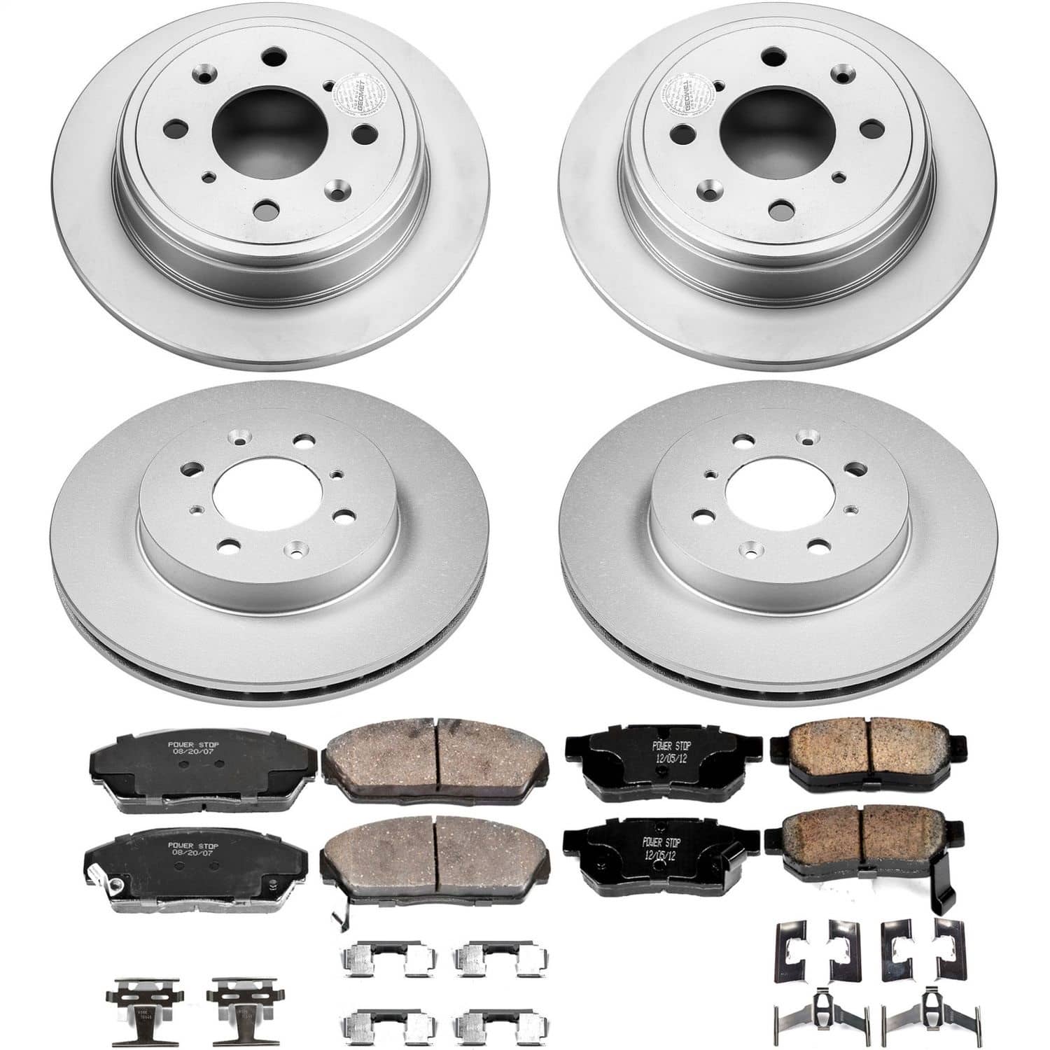 Power Stop - CRK689 - Front and Rear - Disc Brake Pad and Rotor Kit